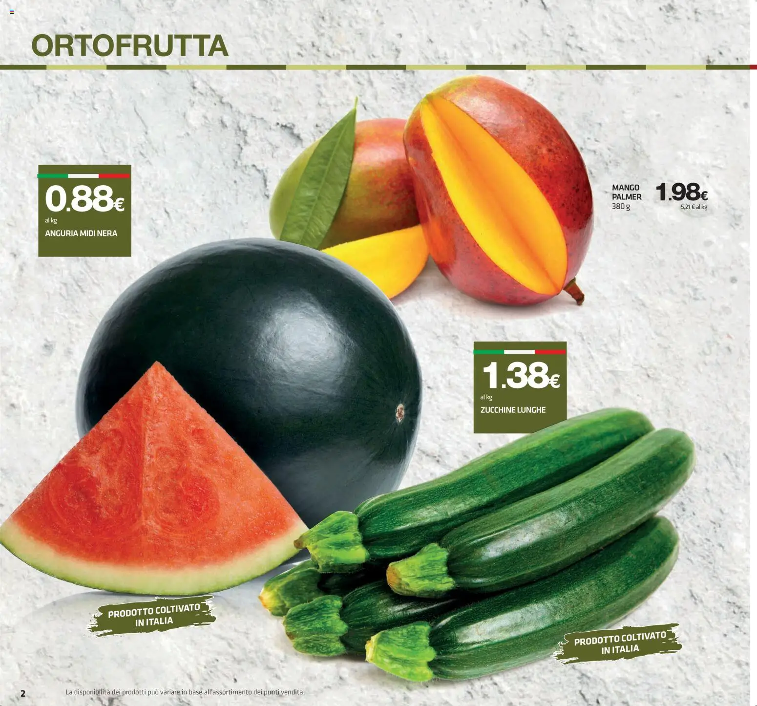 Volantino Superconti del 16/07/2026 | Pagina: 2 | Prodotti: Mango, Anguria, Zucchine