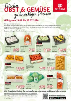 Selgros Obst & Gemüse ab 13.07.2026 gültig