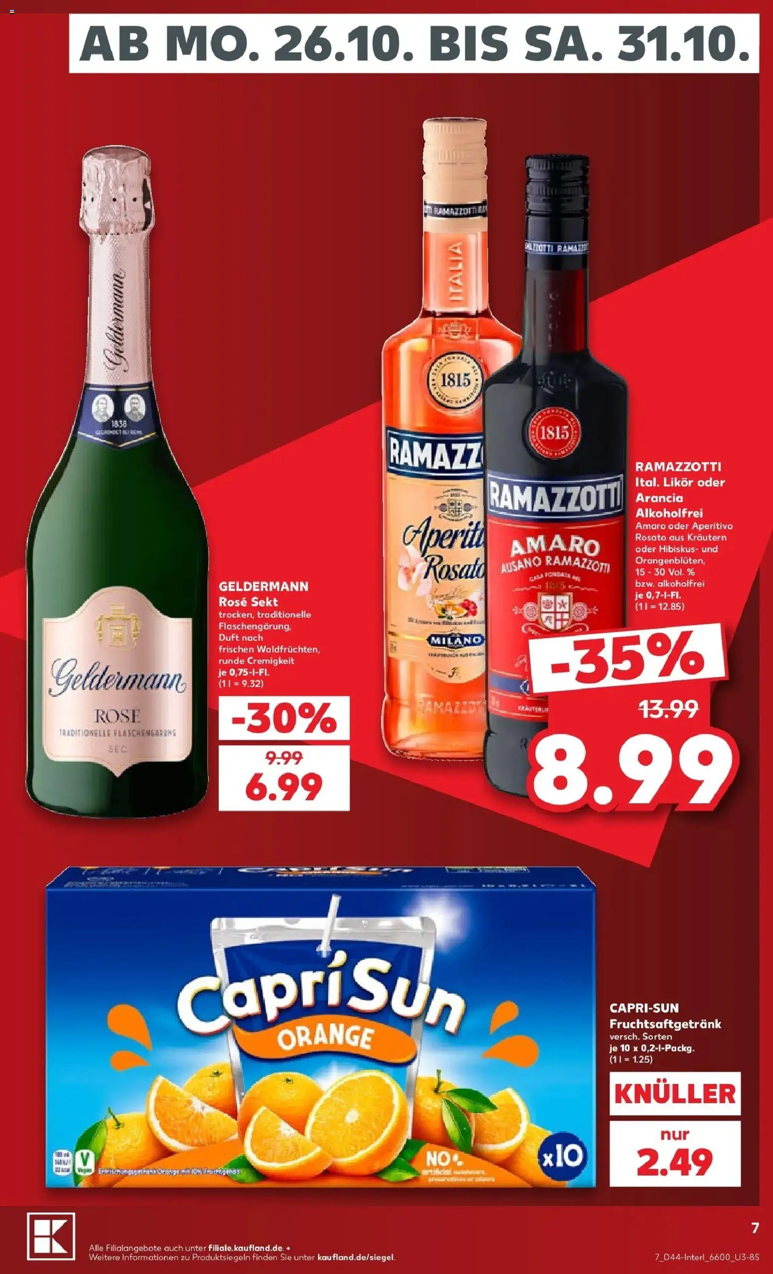 Prospekt Kaufland ab 26.10.2026 » Angebote Online zum Blättern | Seite: 11 | Produkte: Sekt, Likör, Duft, Ramazzotti