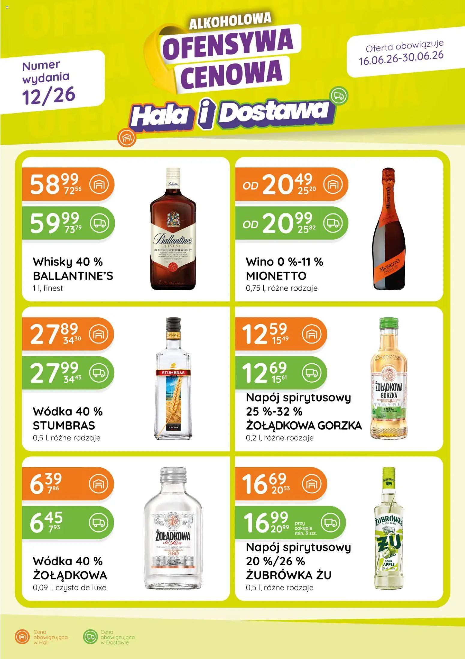 Eurocash gazetka - Ofensywa Alkoholowa od 16.06.2026 | Strona: 1 | Produkty: Mięta, Wino, Wódka, Prosecco