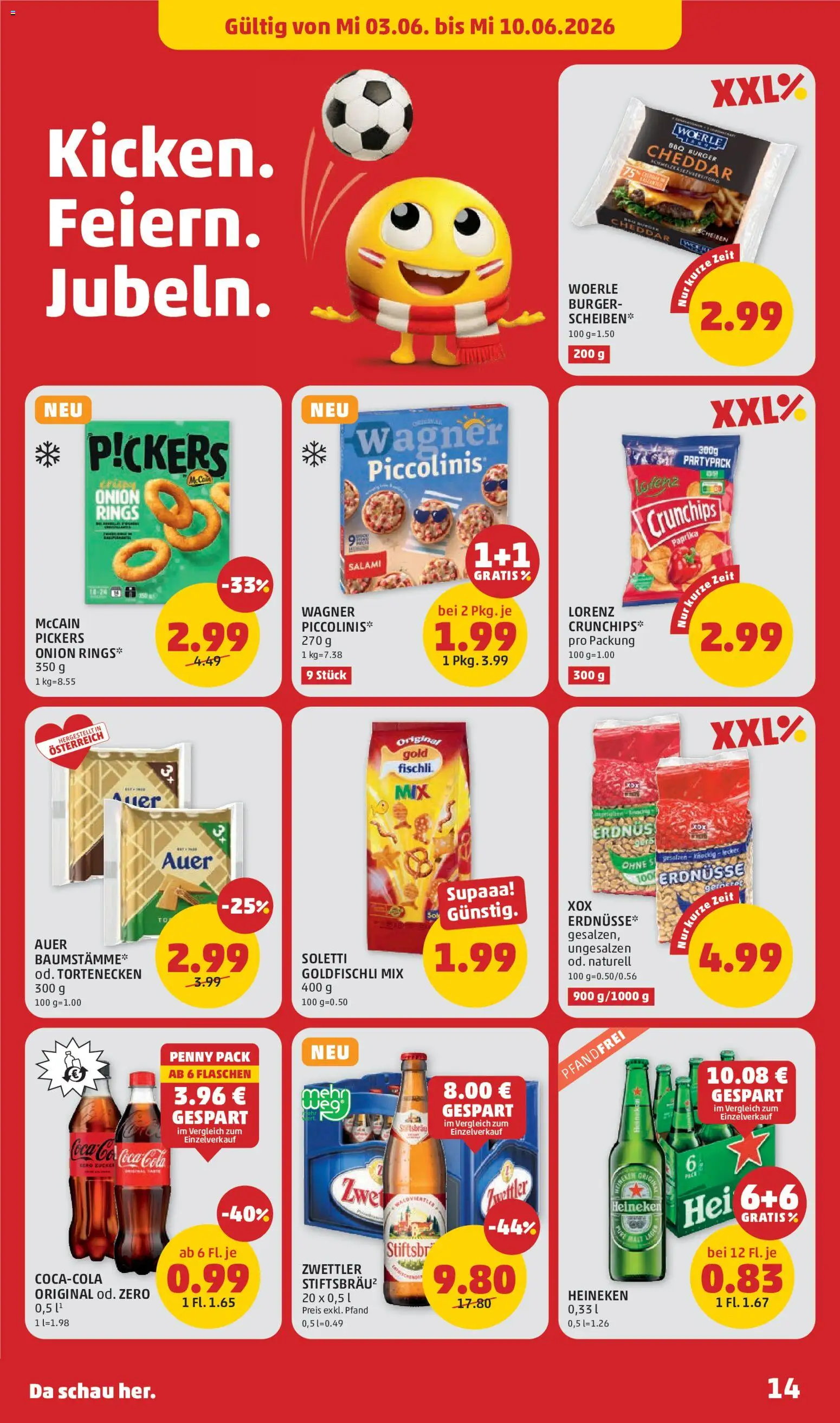 Penny Markt - Flugblatt gültig ab 03.06.2026 | Seite: 14 | Produkte: Папионка, Salami