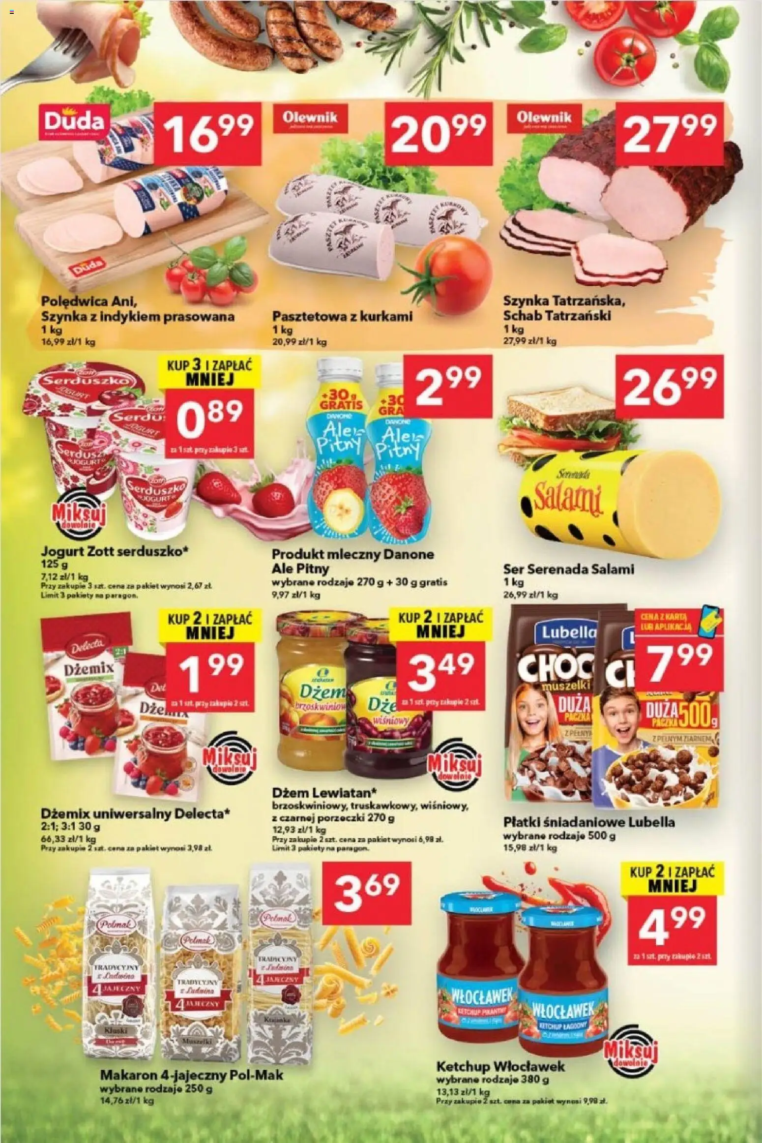 Lewiatan gazetka - Przepis na udany tydzień od 09.07.2026 | Strona: 2 | Produkty: Schab, Ketchup, Płatki, Makaron