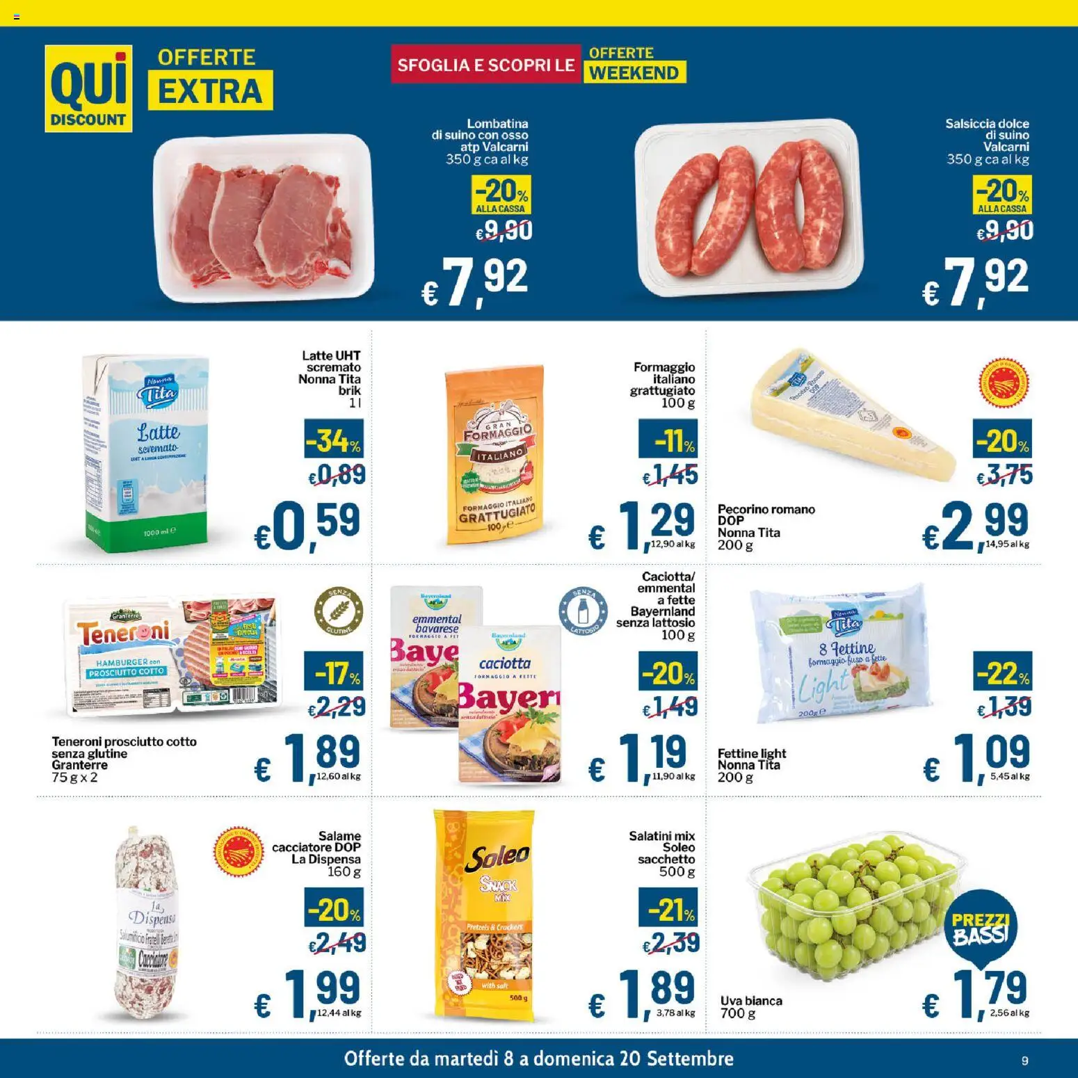 Volantino Qui Discount del 08/09/2026 | Pagina: 9