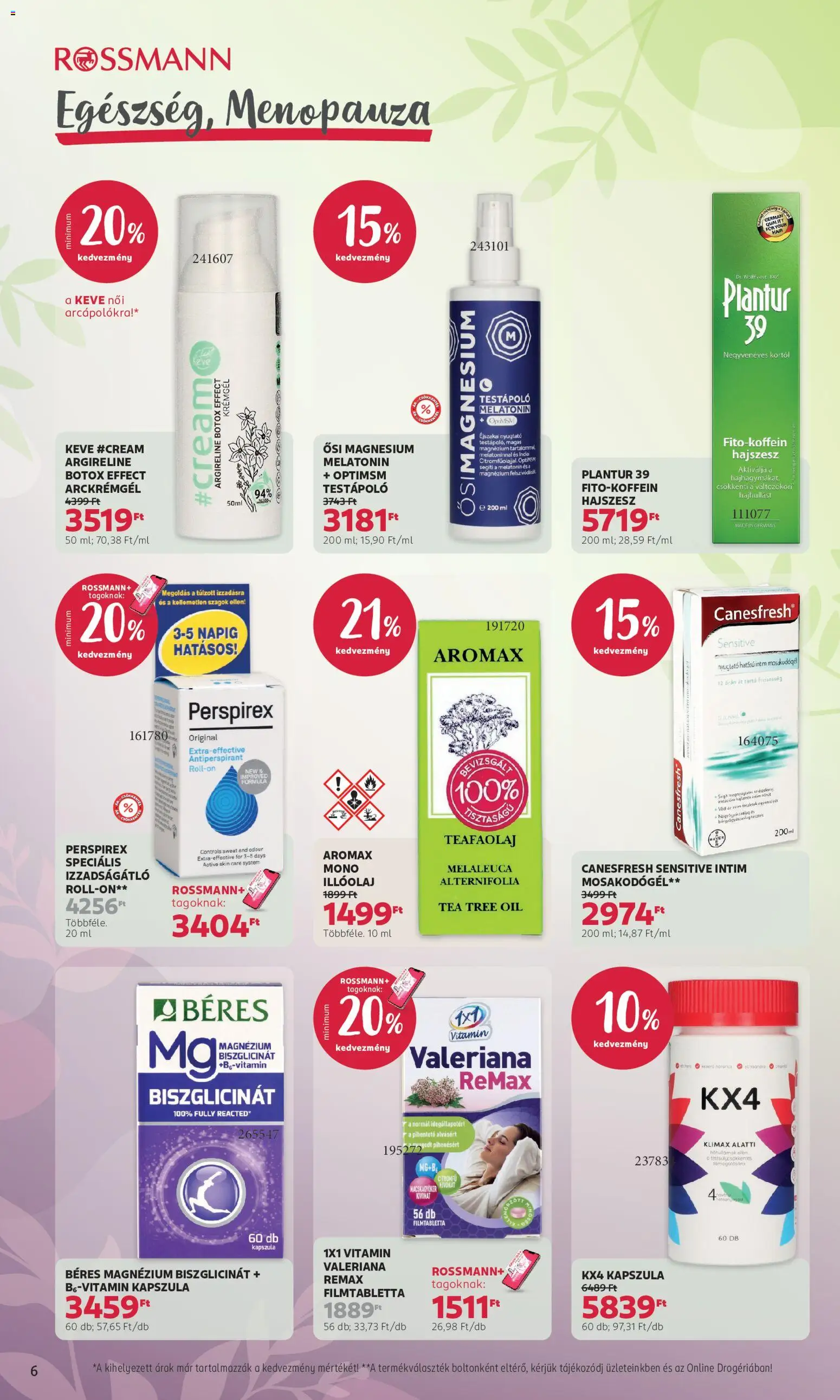 Rossmann akciós ujság - amely érvényes a következő dátumtól: 2026.07.06. | Oldal: 6