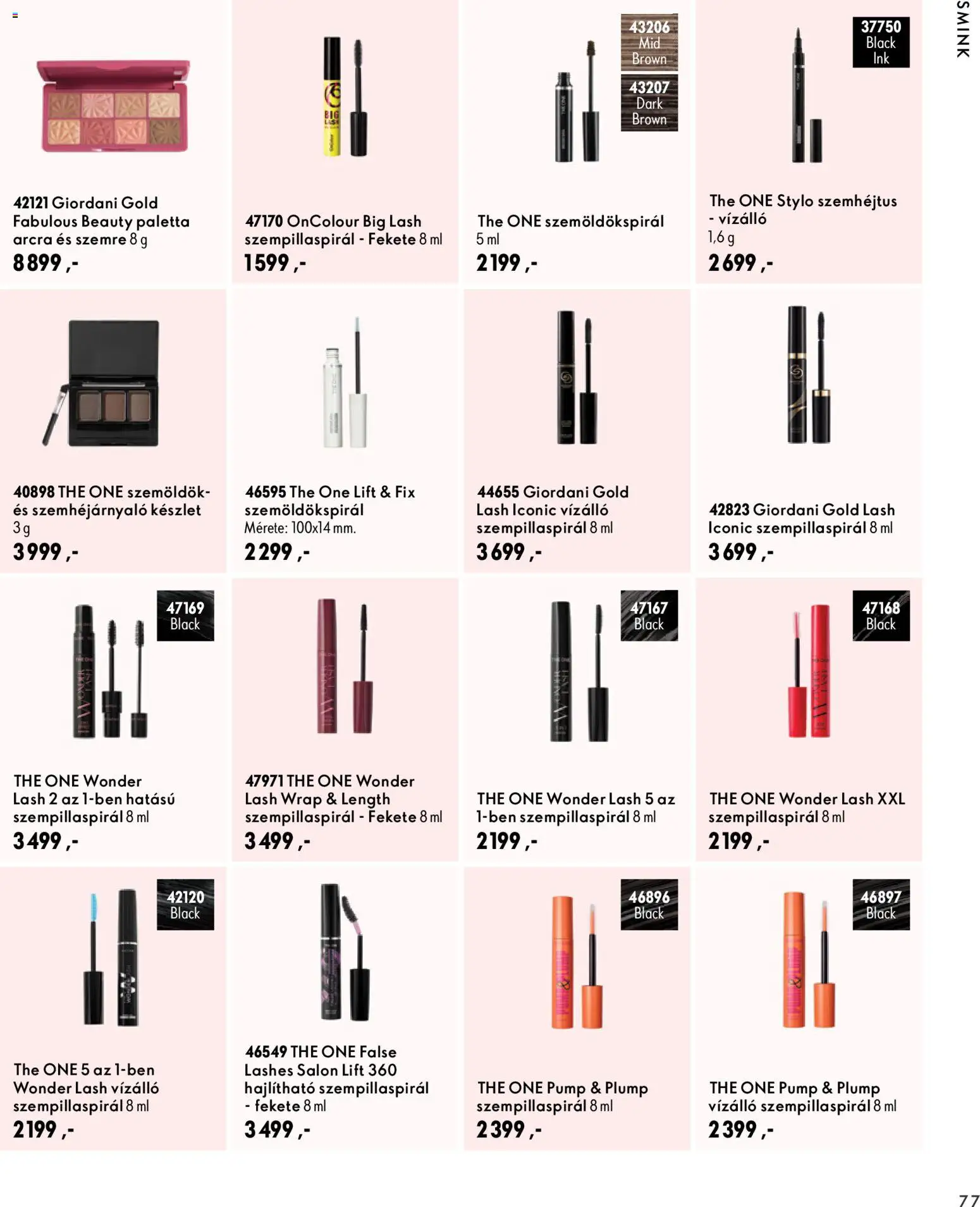 Oriflame akciós ujság - amely érvényes a következő dátumtól: 2026.11.11. | Oldal: 77 | Termékek: Szempillaspirál, Szemöldökspirál, Smink, Szemhéjtus