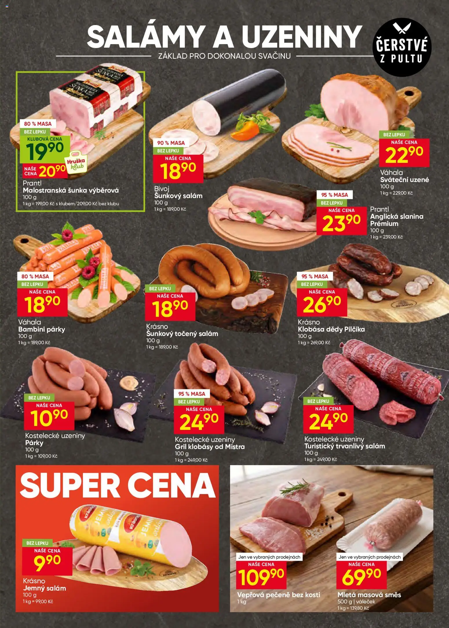 Hruška leták od 15.07.2026 | Strana: 3 | Produkty: Klobása, Klobásy, Anglická slanina, Točený salám