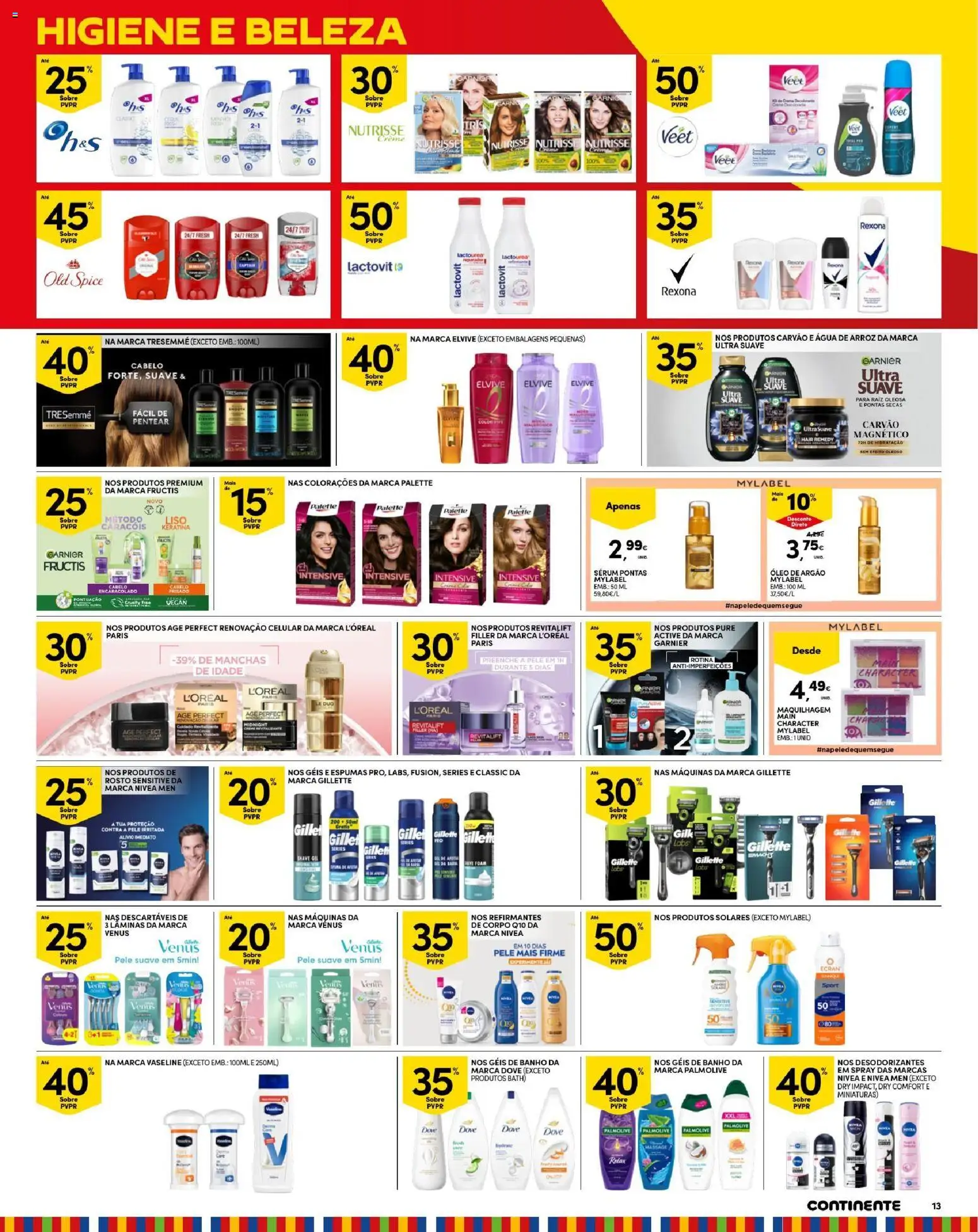 Continente Madeira │ válido de 25/08/2026 | Página: 13 | Produtos: Agua, Maquilhagem, Banho, Creme