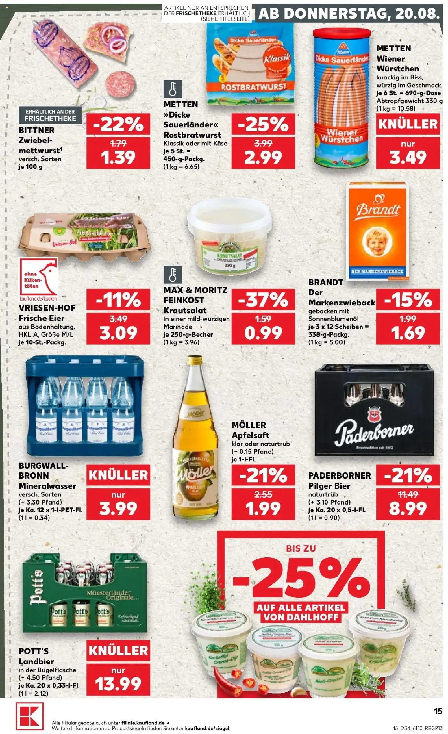 Prospekt Kaufland ab 17.08.2026 » Angebote Online zum Blättern | Seite: 26 | Produkte: Wiener wurstchen, Käse, Eier, Bier
