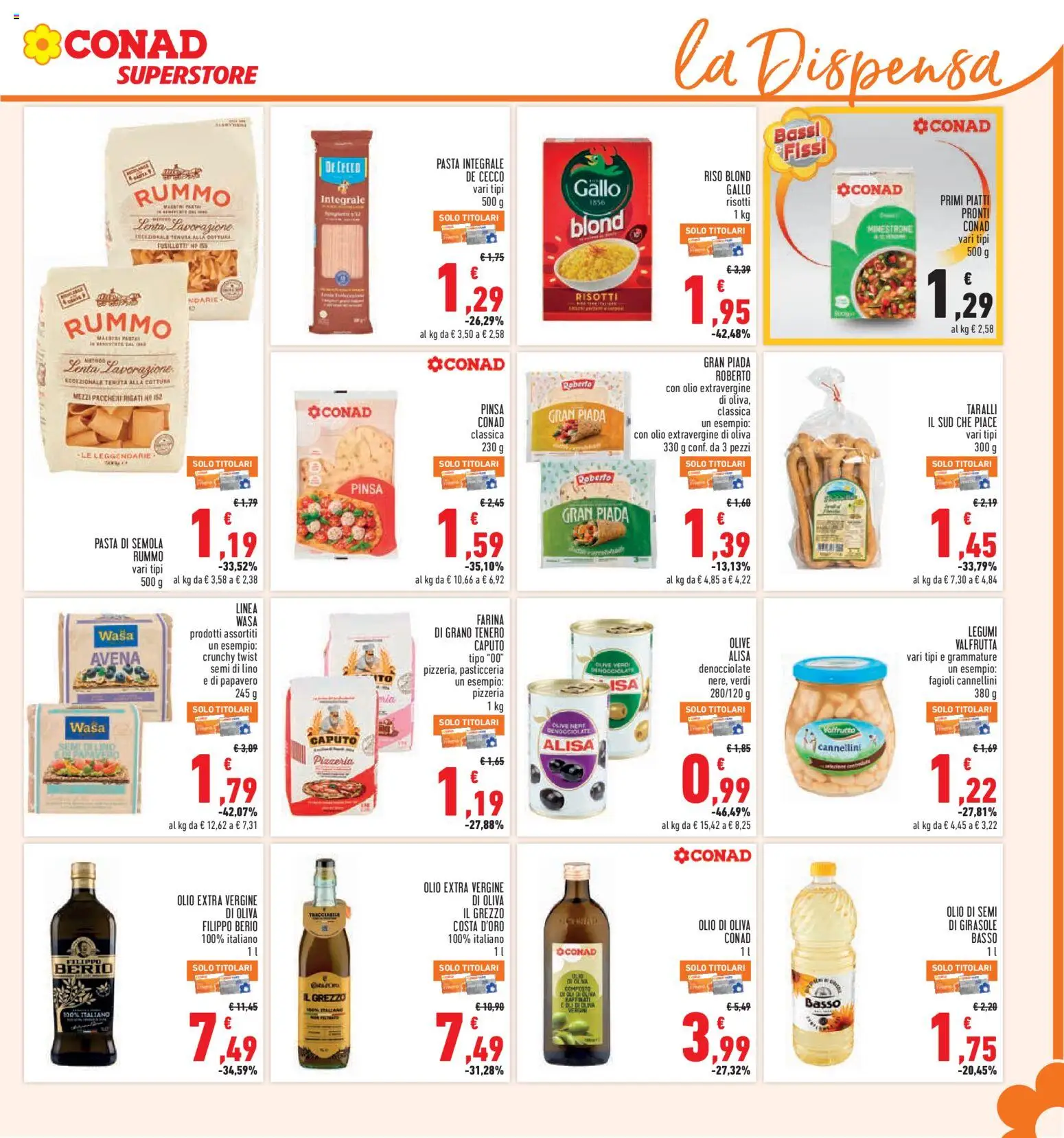 Volantino Conad del 05/11/2026 | Pagina: 17 | Prodotti: Papavero, Fagioli, Basso, Taralli