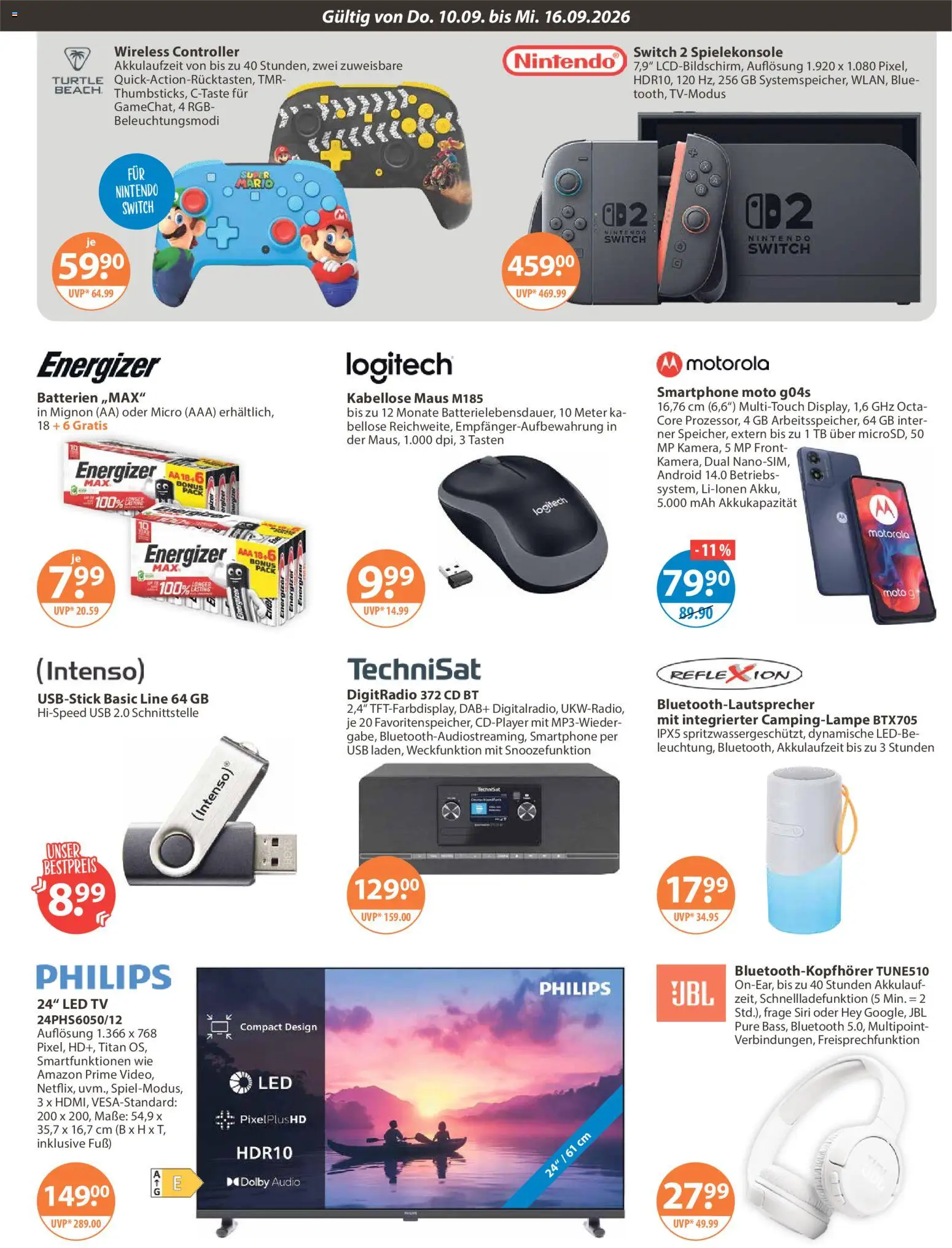 V-Markt Angebote – gültig ab 10.09.2026 | Seite: 25 | Produkte: USB, Smartphone, TV, Audio