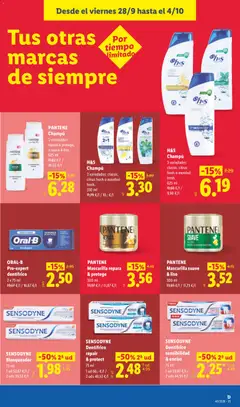 Vista previa H&S Champú, 3 variedades: classic, citrus fresh o menthol fresh. 625 ml válido desde el 28/09/2026 | Página: 51 | Productos: Champú