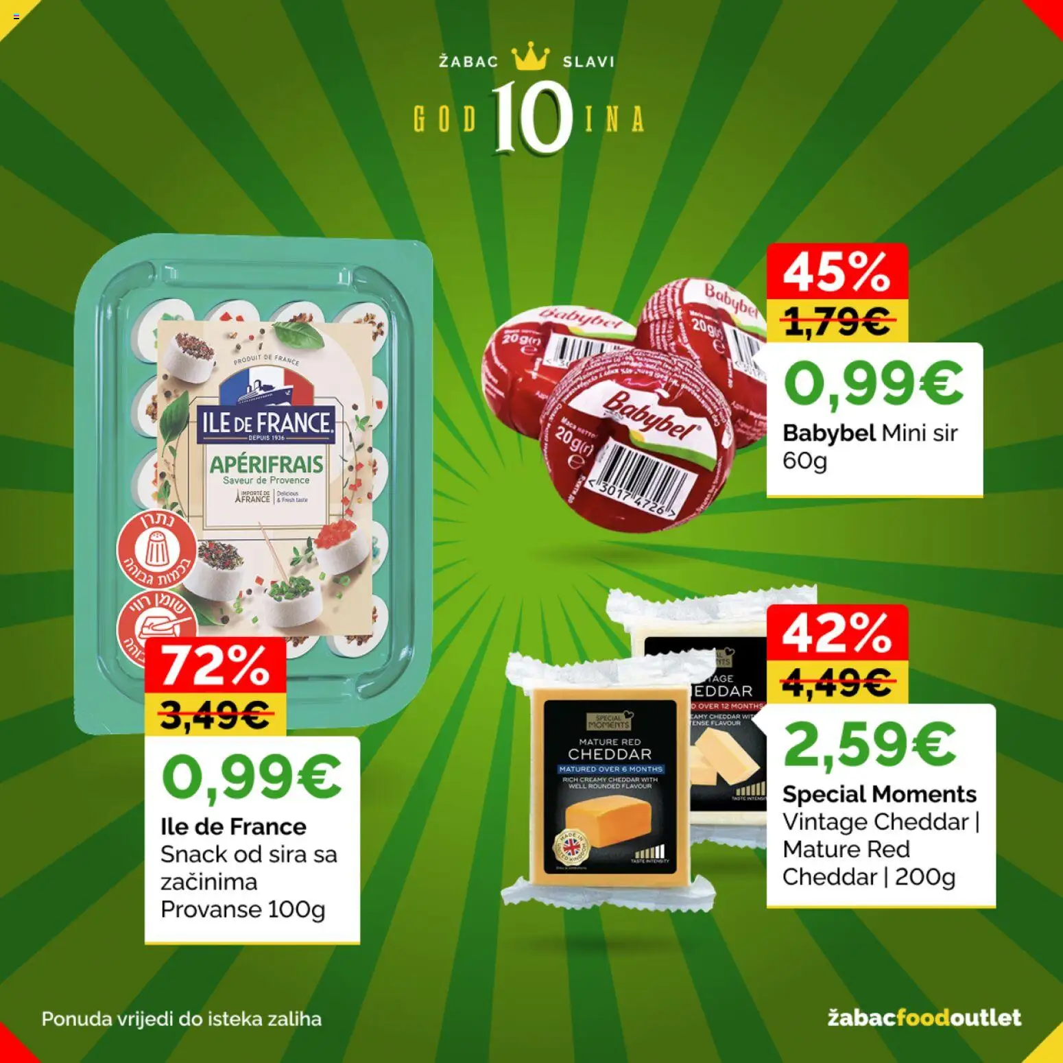 Žabac katalog | vrijedi od 03.08.2026 | Stranica: 10 | Proizvodi: Cheddar, Sir