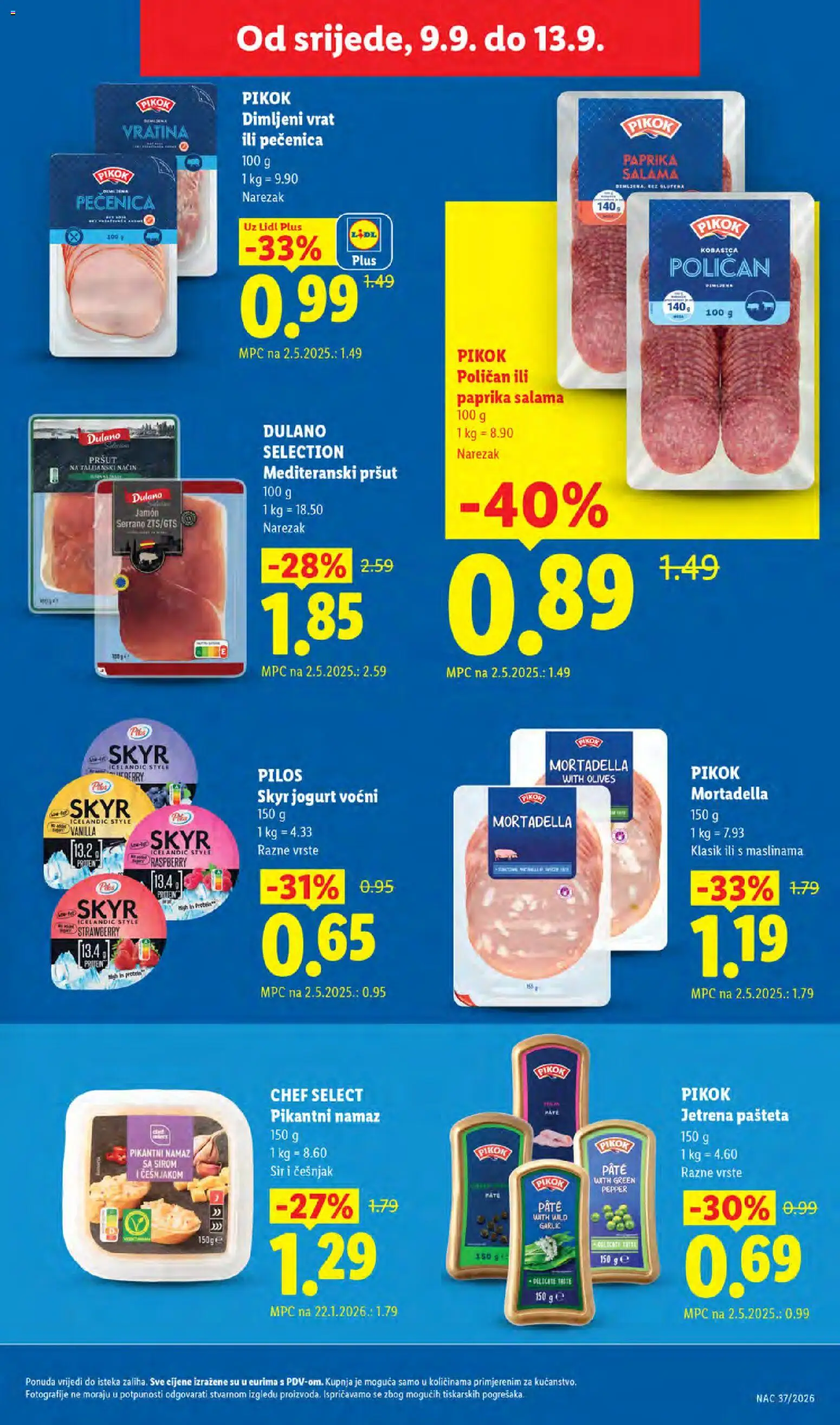 Lidl katalog | vrijedi od 07.09.2026 | Stranica: 65 | Proizvodi: Pilos, Paprika, Pašteta, Namaz