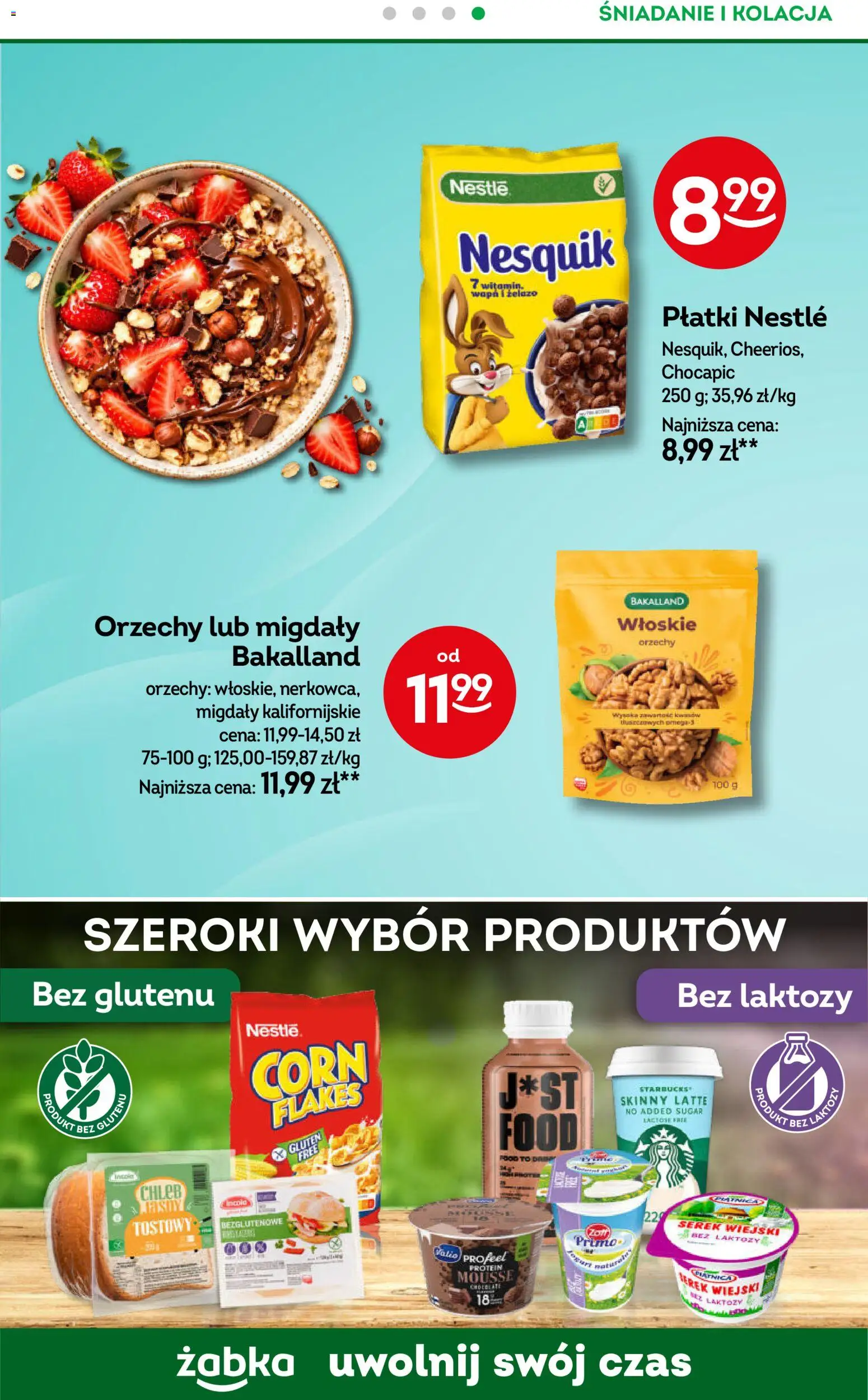 Żabka gazetka - Codzienne produkty od 21.10.2026 | Strona: 14 | Produkty: Migdały, Serek, Chleb, Orzechy