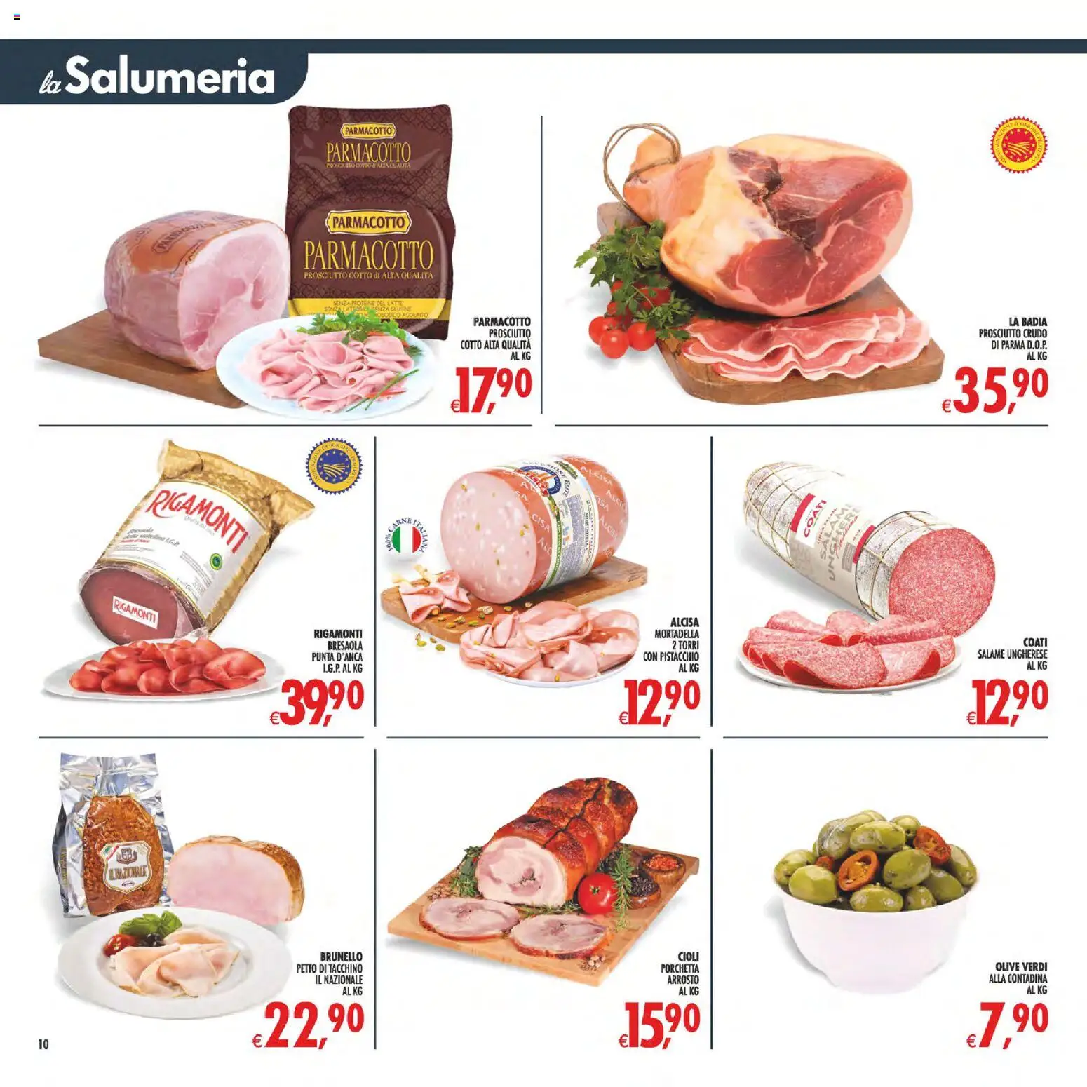 Volantino Decò del 10/07/2026 | Pagina: 10 | Prodotti: Arrosto, Salame, Bresaola, Tacchino