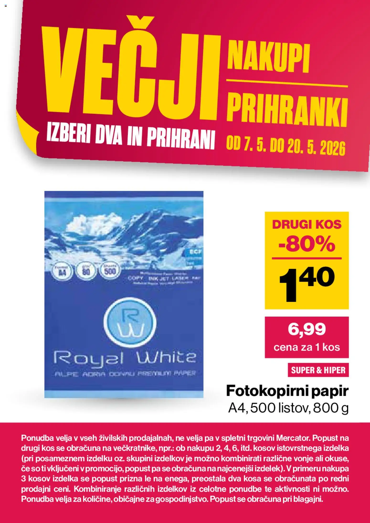 Novi Mercator katalog ponudbe – veljaven od 07.05.2026 | Stran: 60 | Izdelki: Kos