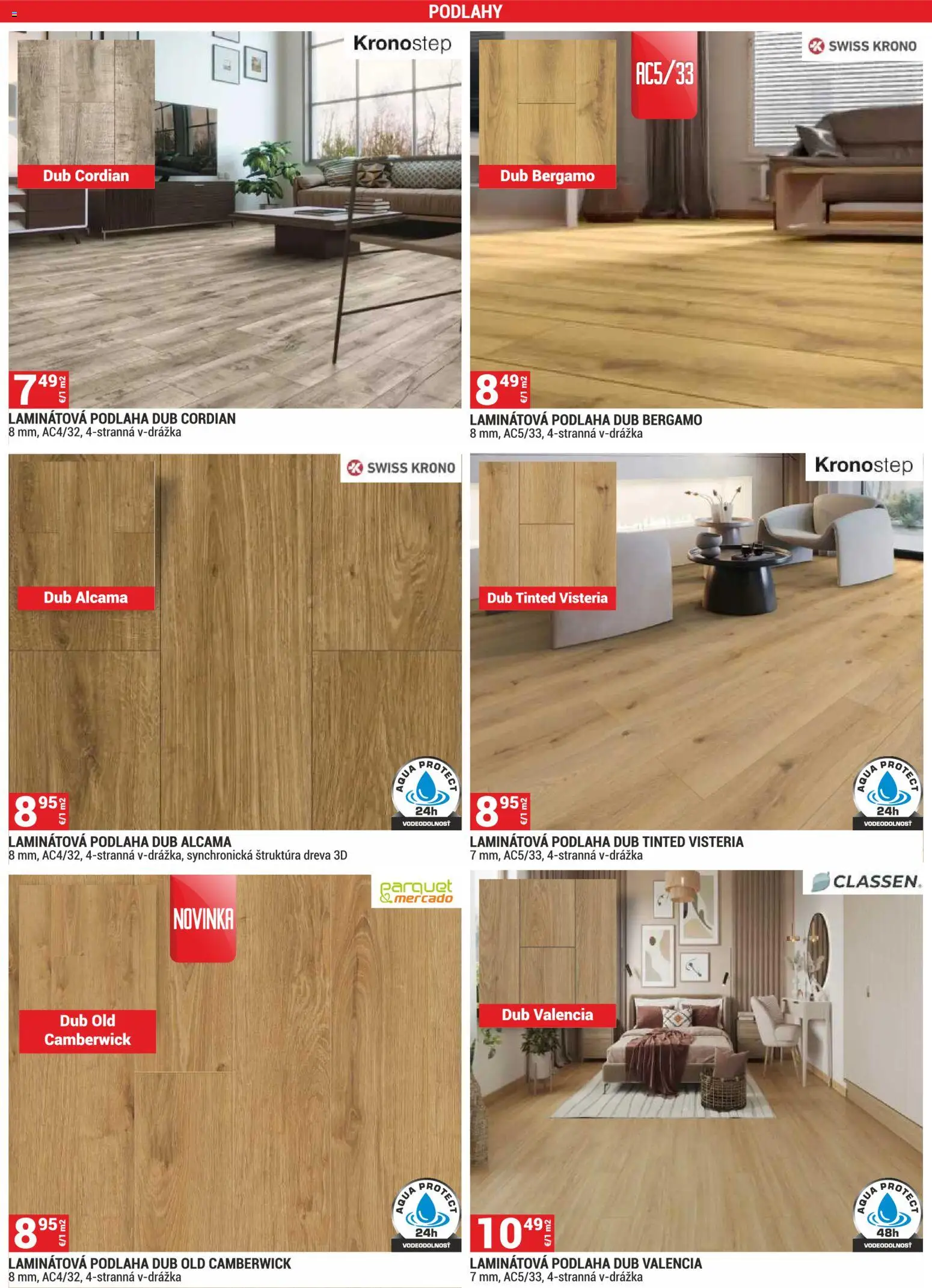 Nové Merkury Market akcie – leták je platný od 01.09.2026 | Strana: 5 | Produkty: Podlaha, Laminátová podlaha