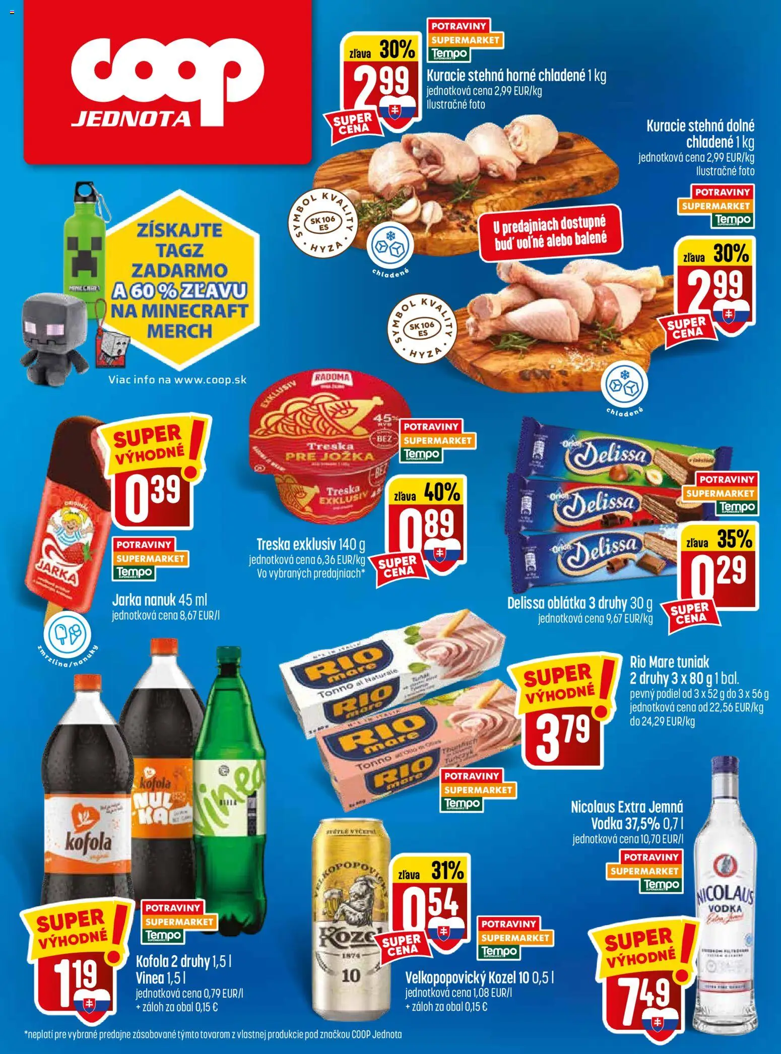 Nové COOP Jednota akcie – leták je platný od 18.06.2026 | Strana: 32 | Produkty: Tuniak, Nanuk, Kofola, Vodka