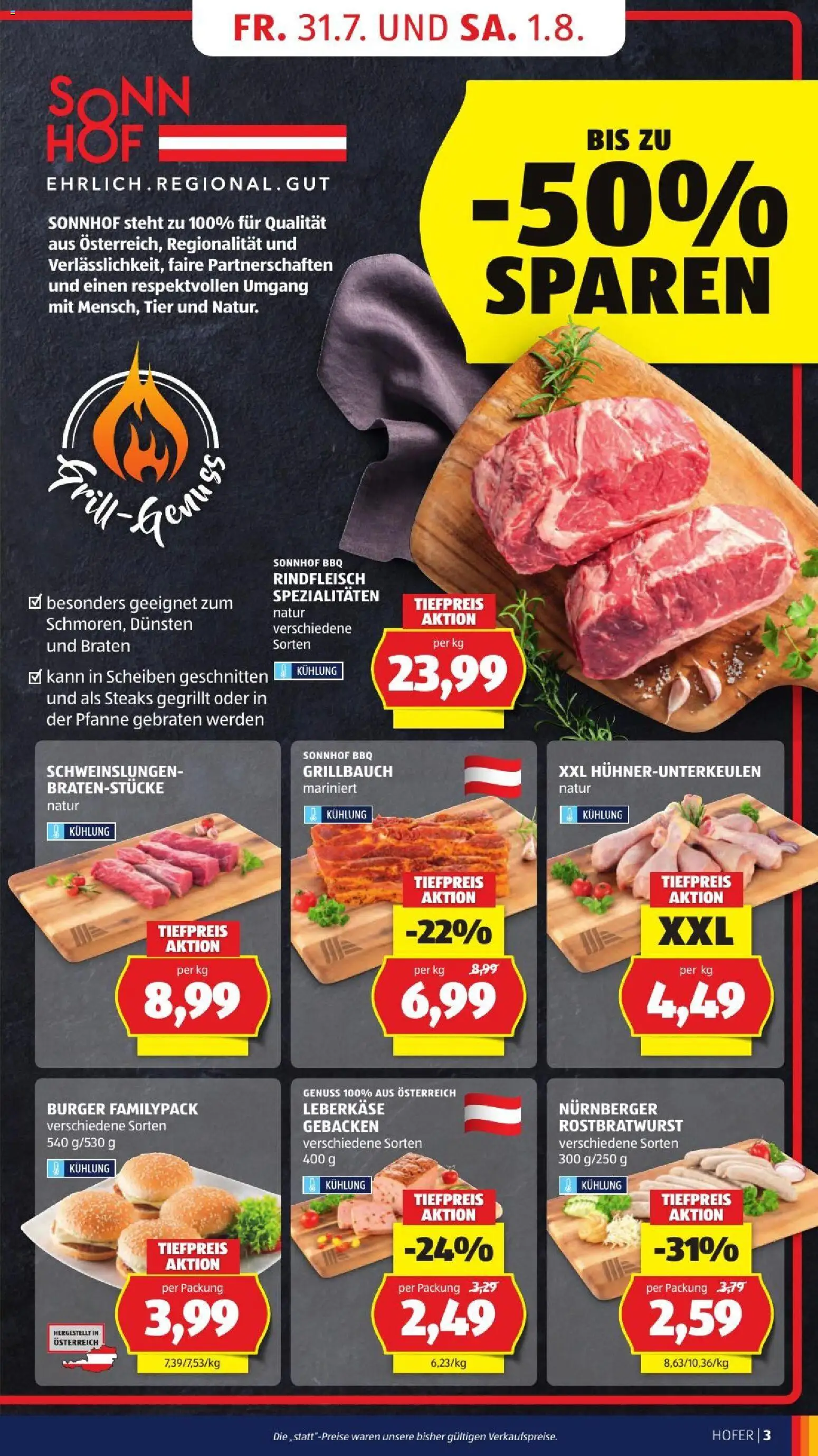 Hofer Flugblatt gültig ab 31.07.2026 | Seite: 5 | Produkte: Rindfleisch