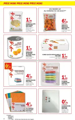 Super U - Prévisualisation de Super U - Les prix bas de la semaine valide à partir de 18/08/2026 | Page: 4 | Produits: Glaces, Vanille, Poudre, Abricots