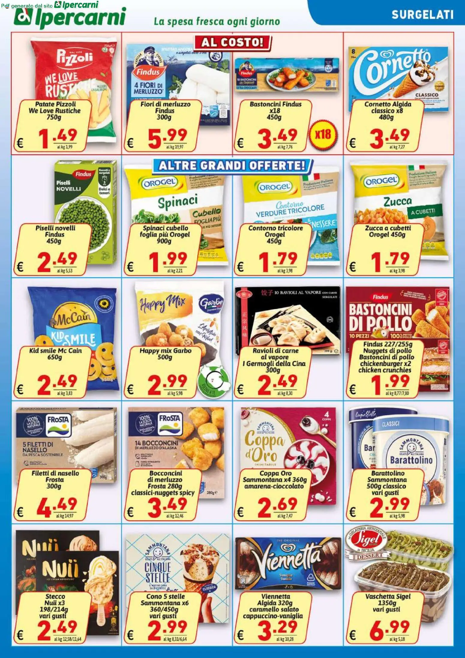 Volantino Ipercarni del 10.06.2026 | Pagina: 11 | Prodotti: Tè, Nuggets, Verdure, Pesca