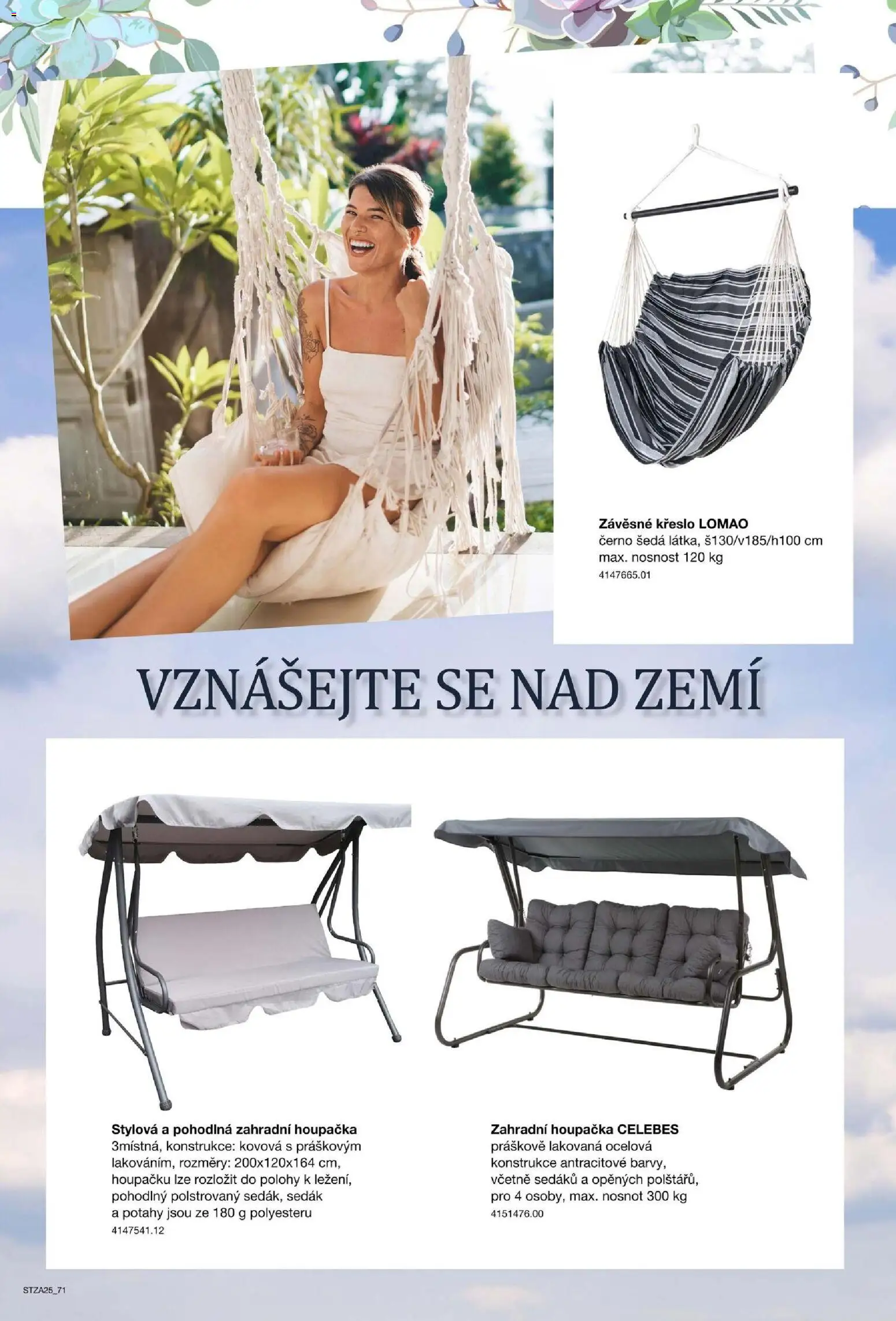 Sconto nábytek katalog - Zahradní speciál od 01.01.2026 | Strana: 71 | Produkty: Zahradní houpačka, Houpačka, Křeslo
