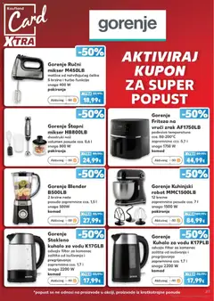 Gorenje Friteza na vrući zrak AF1750LB, podesiva temperatura, c ca. 80-200°C, zapremnina cca. 5,7 l, snaga 1750 W, komad - Pregled kataloga iz trgovine Kaufland, vrijedi od 21.10.2026 | Stranica: 27