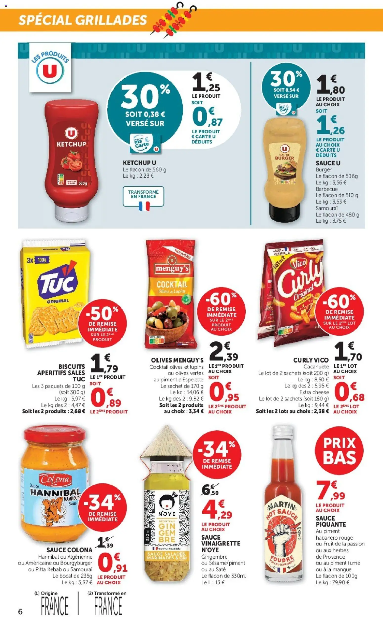 {H1} | Page: 6 | Produits: Cacahuète, Fruit de la passion, Barbecue, Gingembre