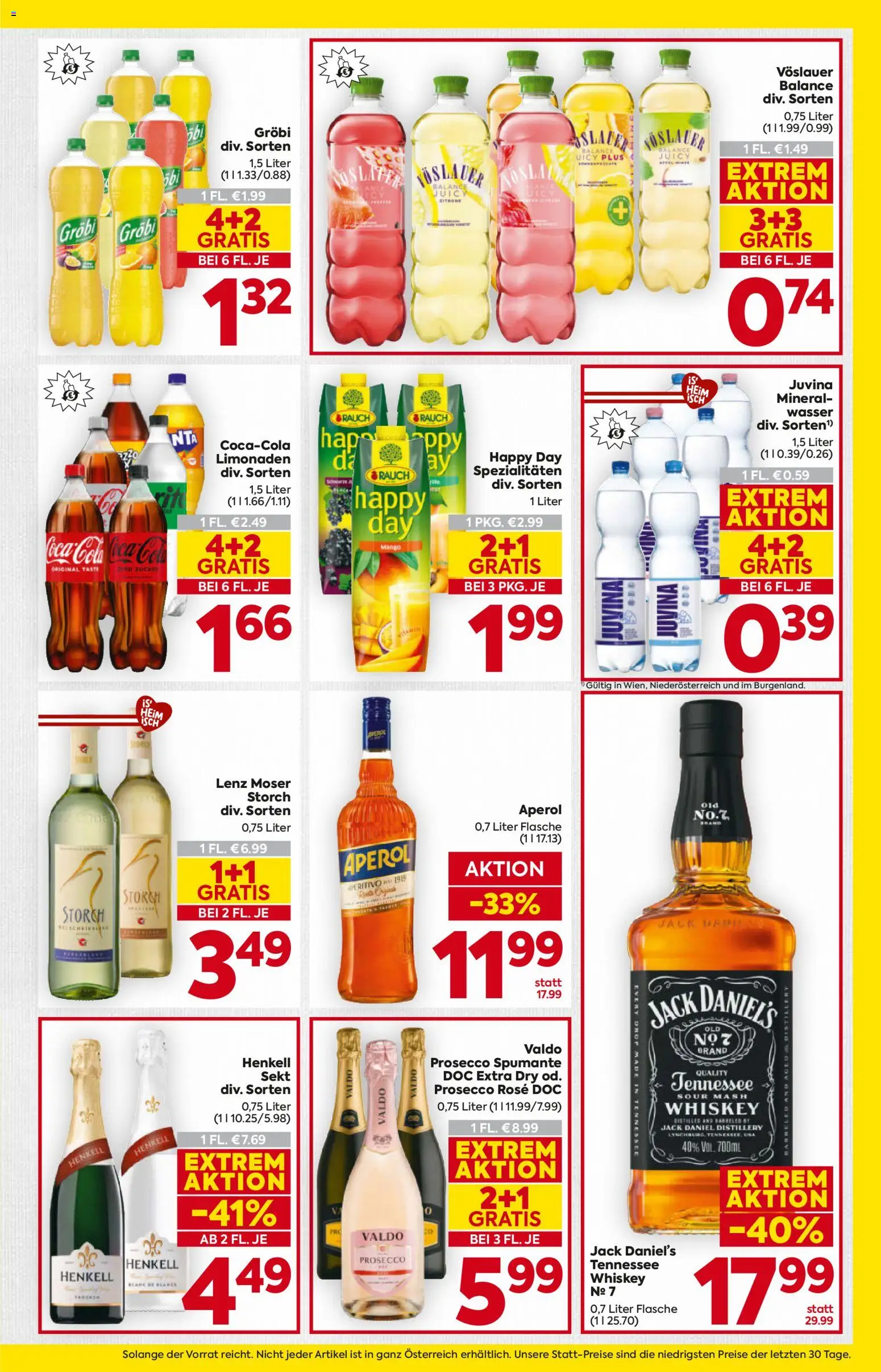 Billa AT akciós ujság - amely érvényes a következő dátumtól: 2026.09.10. | Oldal: 15 | Termékek: Jack Daniel’s, Cola, Rauch, Mangó
