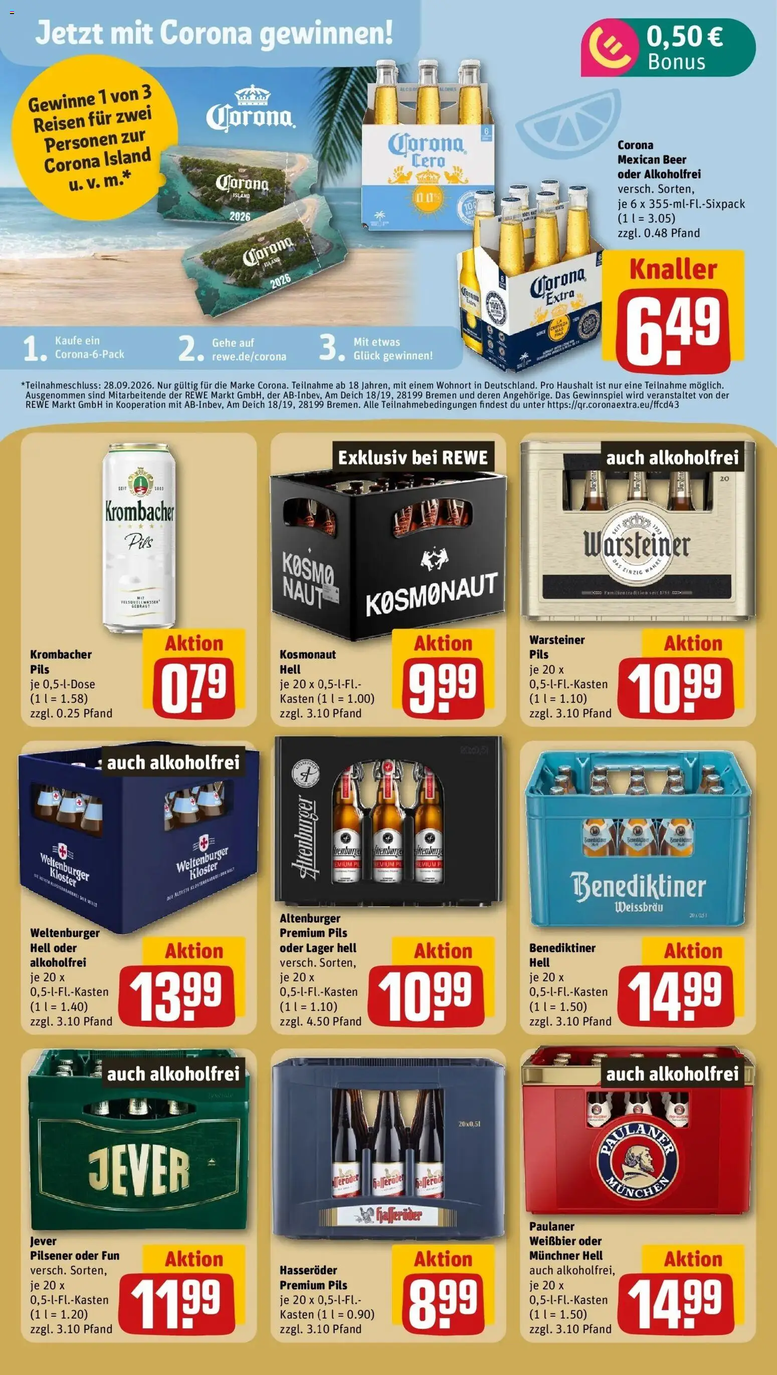 Rewe Prospekt Merseburg – gültig ab 27.07.2026 | Seite: 21 | Produkte: Weißbier, Pils, Hasseröder, Paulaner