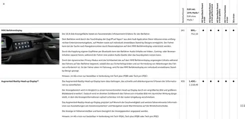 Audi Prospekt ab 23.06.2026 gültig | Seite: 111 | Produkte: Navigation, Soundsystem, Kopfhörer