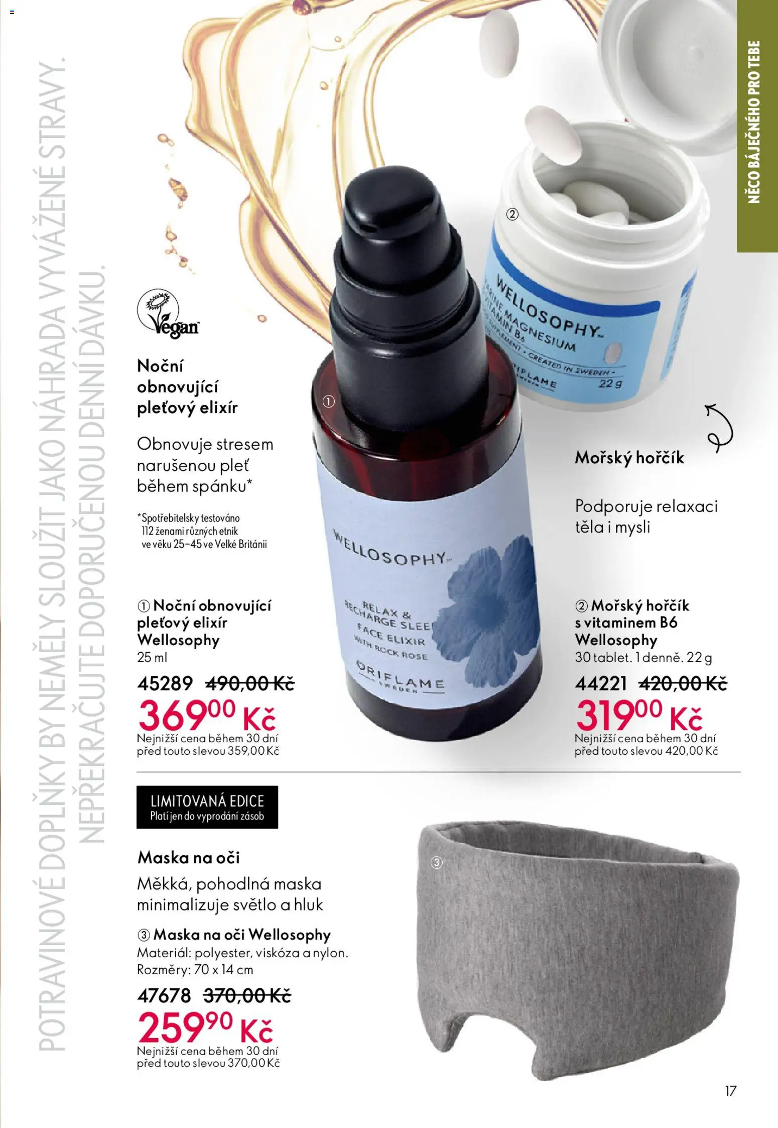 Oriflame katalog č. 05/2026 od 25.03.2026 | Strana: 17 | Produkty: Vegan, Hořčík, Mysli, Maska