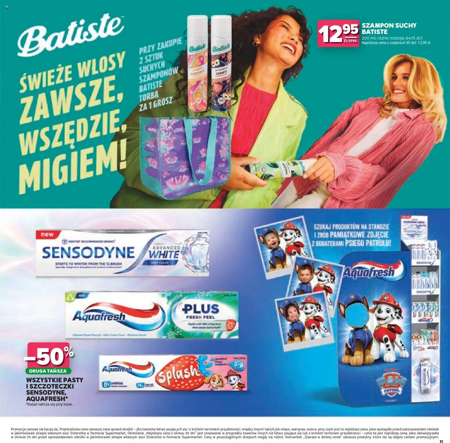 Stokrotka gazetka - Łap Okazje od 02.07.2026 | Strona: 31 | Produkty: Torba, Stokrotka, Szampon