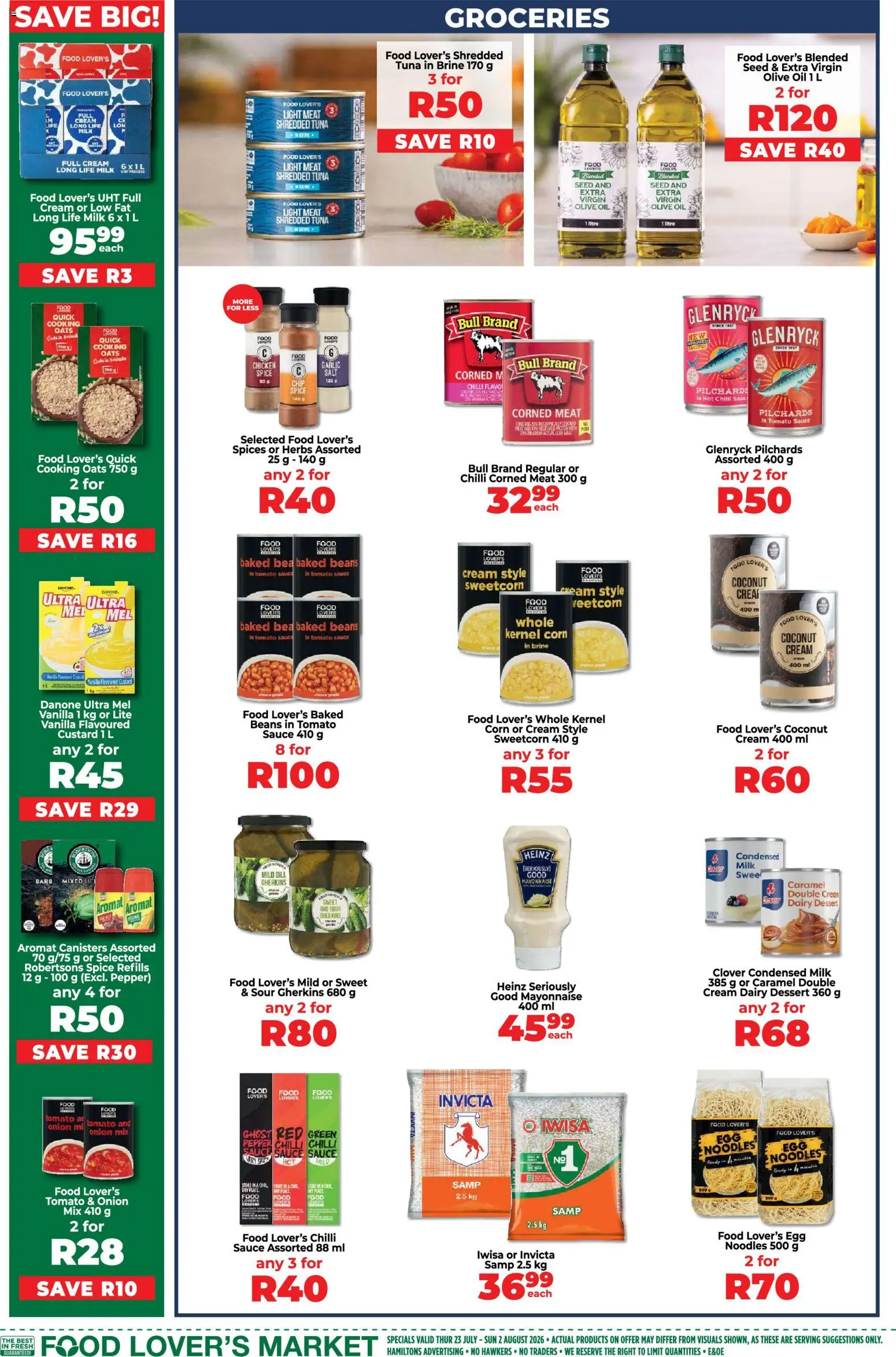 New Food Lover's Market catalogue – valid from 23/07/2026 | Page: 14 | Products: Custard, Chicken, Spices, Pepper