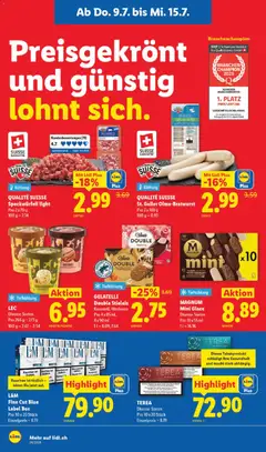 MAGNUM Mini Glace, Diverse Sorten, Pro 10 x 55 ml, 1 l = 16.16 ab 09.07.2026 gültig | Seite: 12 | Produkte: En Kommode, Box, Glace, Himbeere