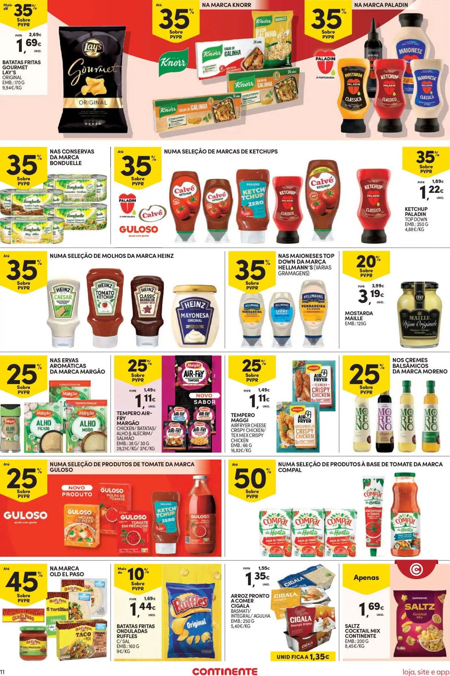 Continente Semanal Continente Bom Dia │ válido de 01/09/2026 | Página: 11 | Produtos: Mostarda, Molhos, Polpa de tomate, Tomate