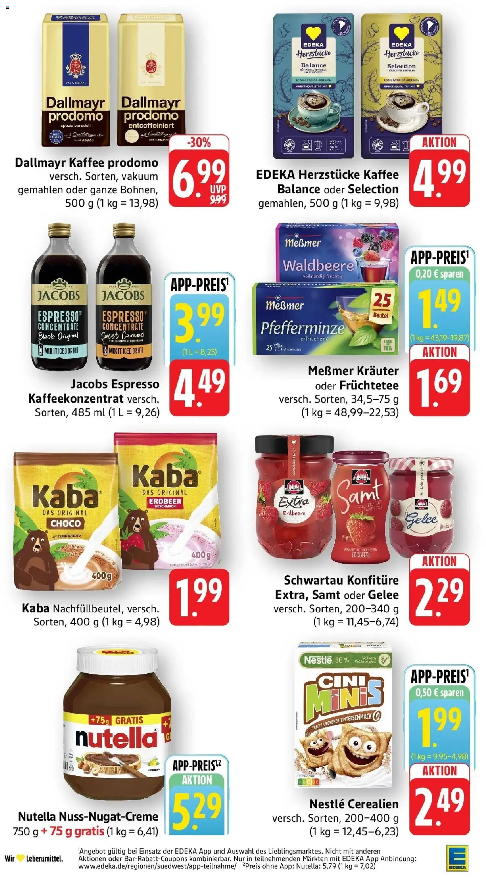 E center Prospekt Lampertheim (ab 26.10.2026) zum Blättern | Seite: 26 | Produkte: Früchtetee, Messmer, Nutella, Himbeere