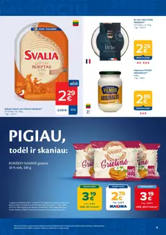 MAXIMA leidinys galioja nuo 2026.06.30 | Puslapis: 9 | Prekių: Sūris, Majonezas, Lydytas sūris, Grietinė