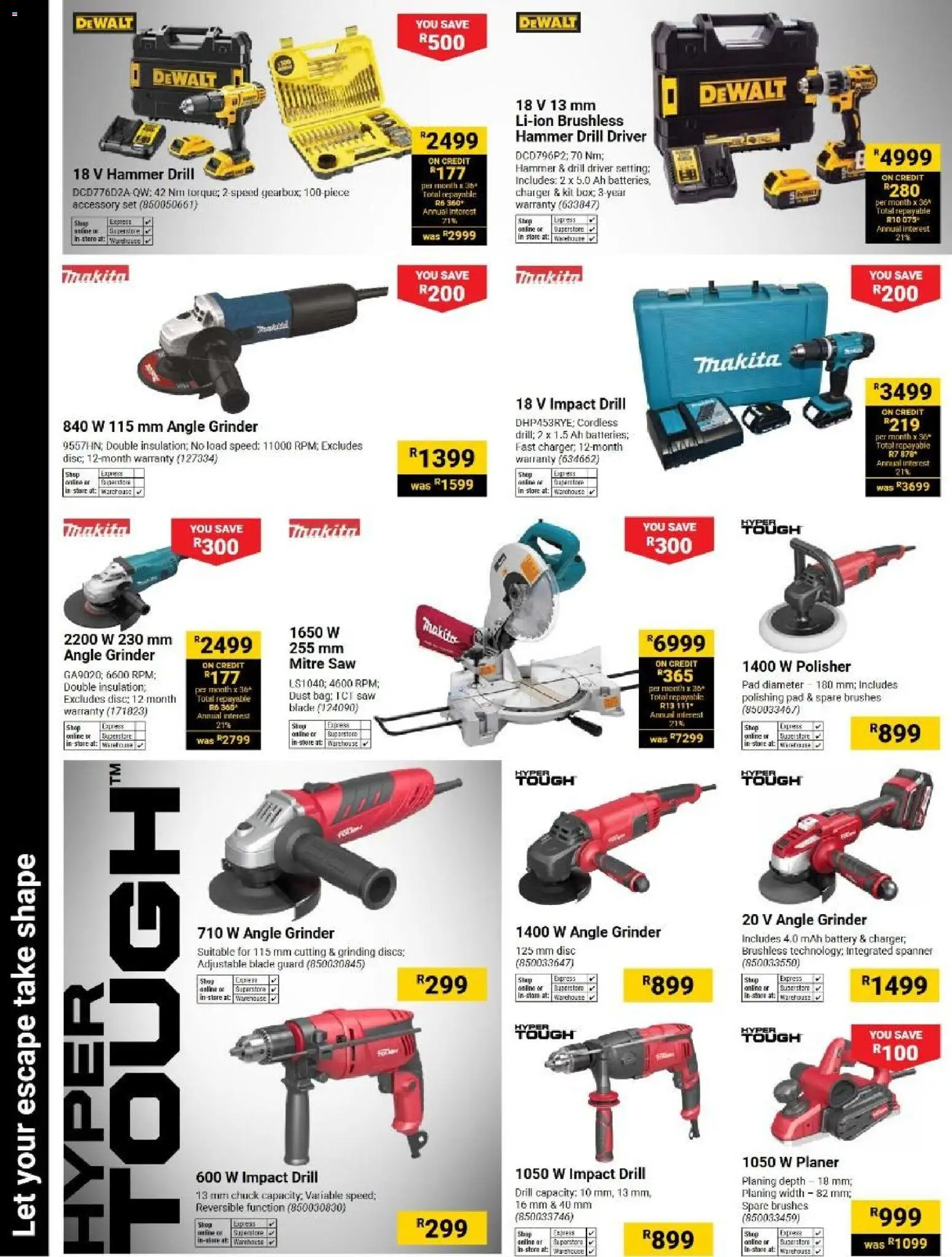 New Builders catalogue – valid from 06/10/2026 | Page: 34 | Products: Bag, Battery, Charger, Angle grinder