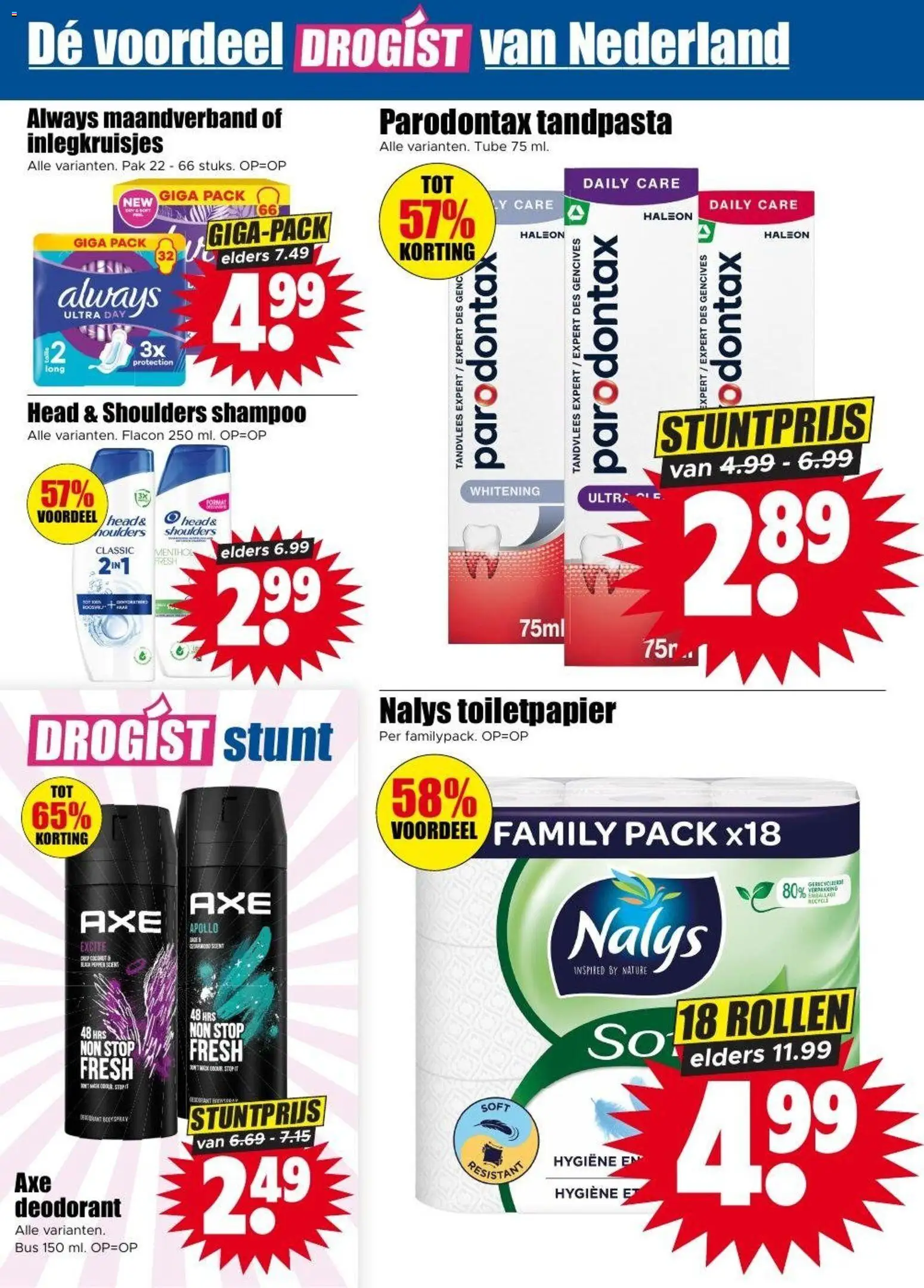 {H1} | Pagina: 24 | Producten: Deodorant, Tandpasta, Toiletpapier, Shampoo