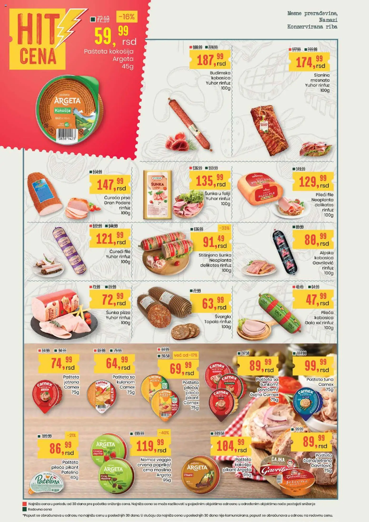 Aroma Market katalog - važi od 23.07.2026 | Strana: 8 | Proizvode: Crvena paprika, Namaz, Ćureća prsa, Riba