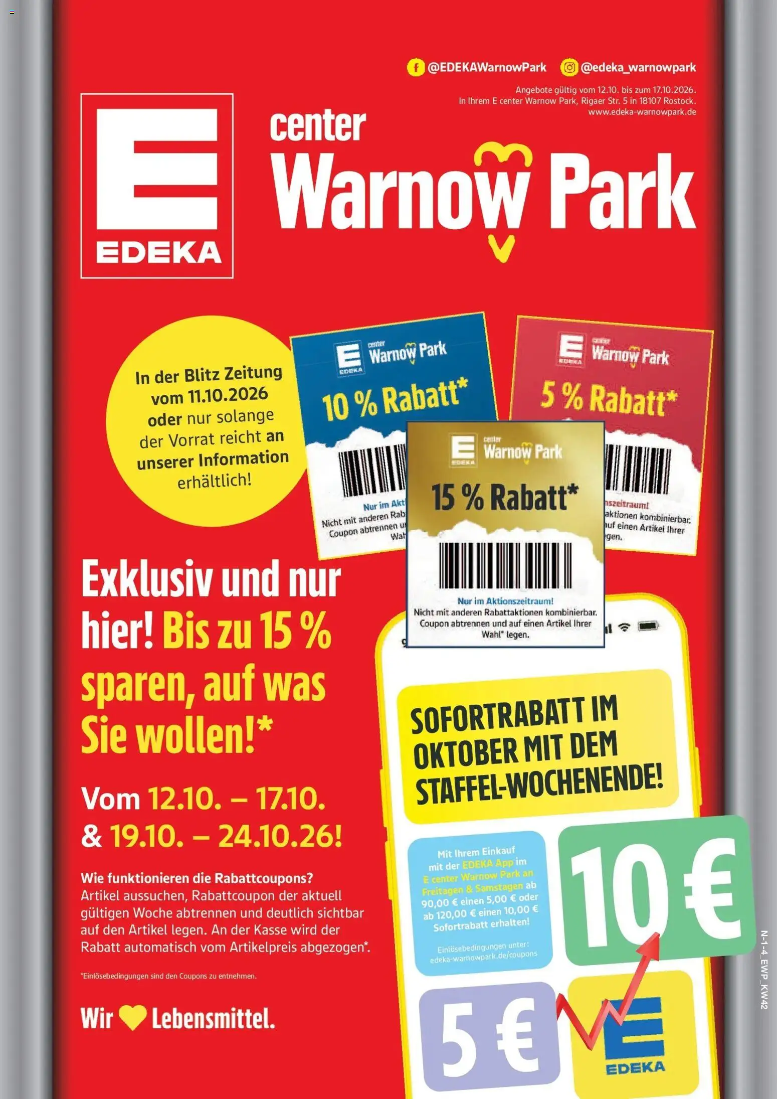 Edeka Prospekt Rostock (ab 12.10.2026) » Angebote Online | Seite: 1