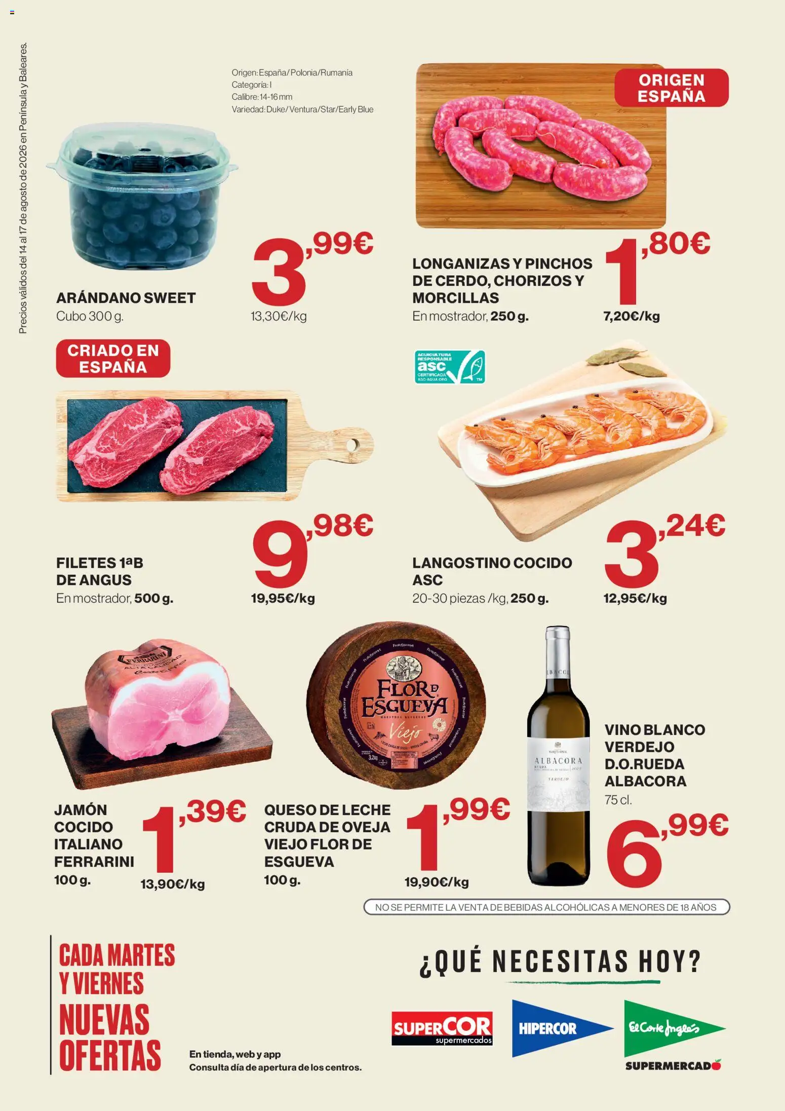 Supercor Península y Baleares │ válido desde el 14/08/2026 | Página: 2 | Productos: Leche, Queso, Vino, Vino blanco
