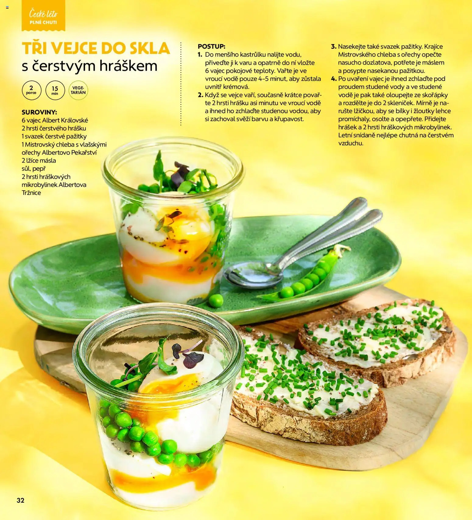 Albert magazín od 01.07.2026 | Strana: 32 | Produkty: Vejce, Bílky, Ořechy, Hrášek