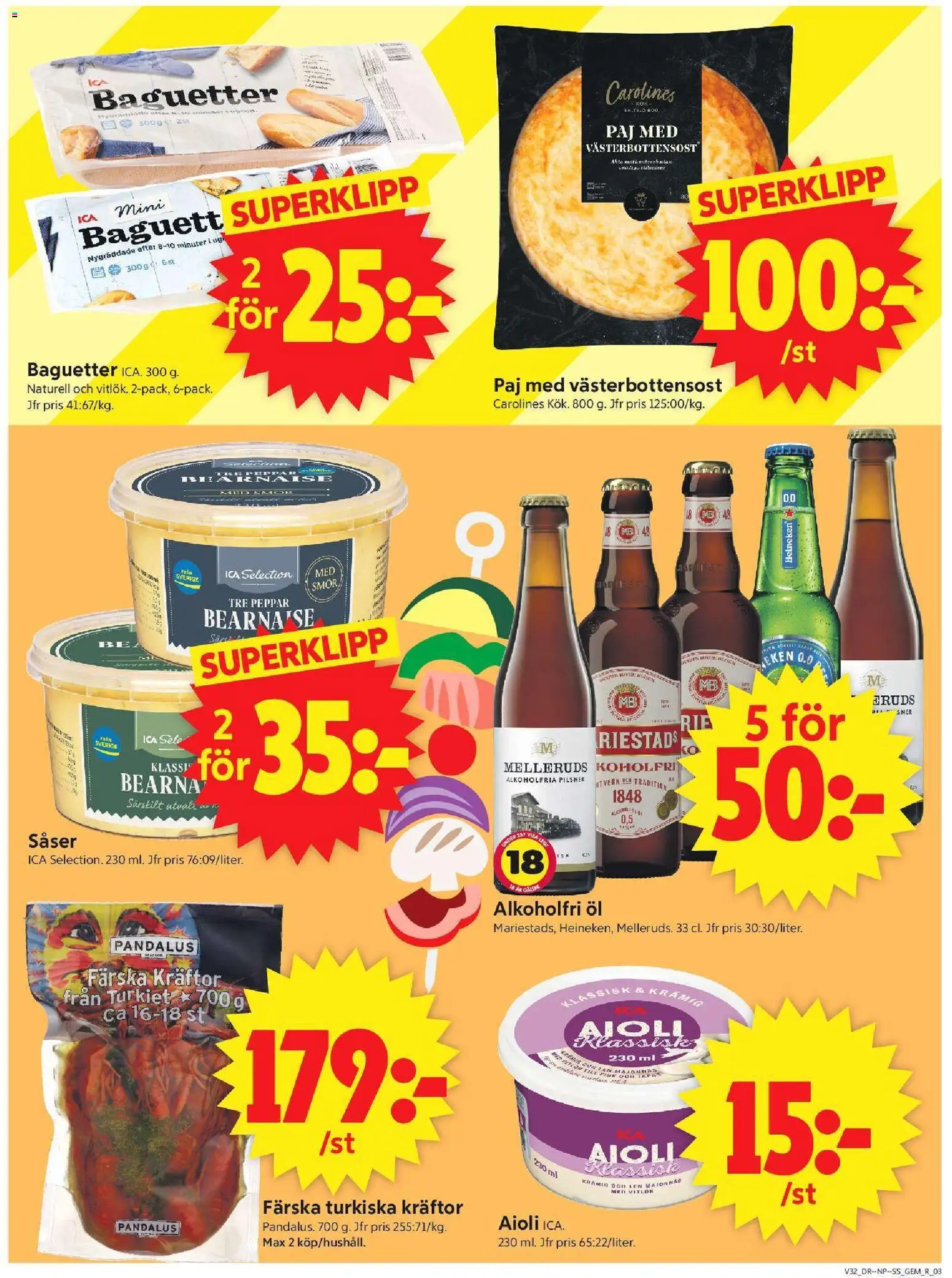 ICA Supermarket reklamblad aktuell från 03/08/2026 | Sida: 3 | Produkter: Gem, Paj, Majonnäs, Peppar