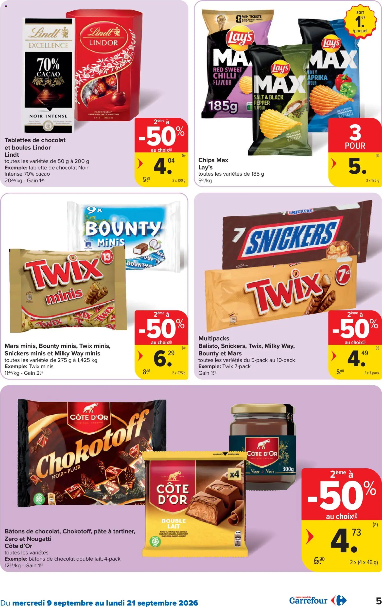 {H1} | Pagina: 5 | Producten: Chips, Snickers, Lindt, Lindor