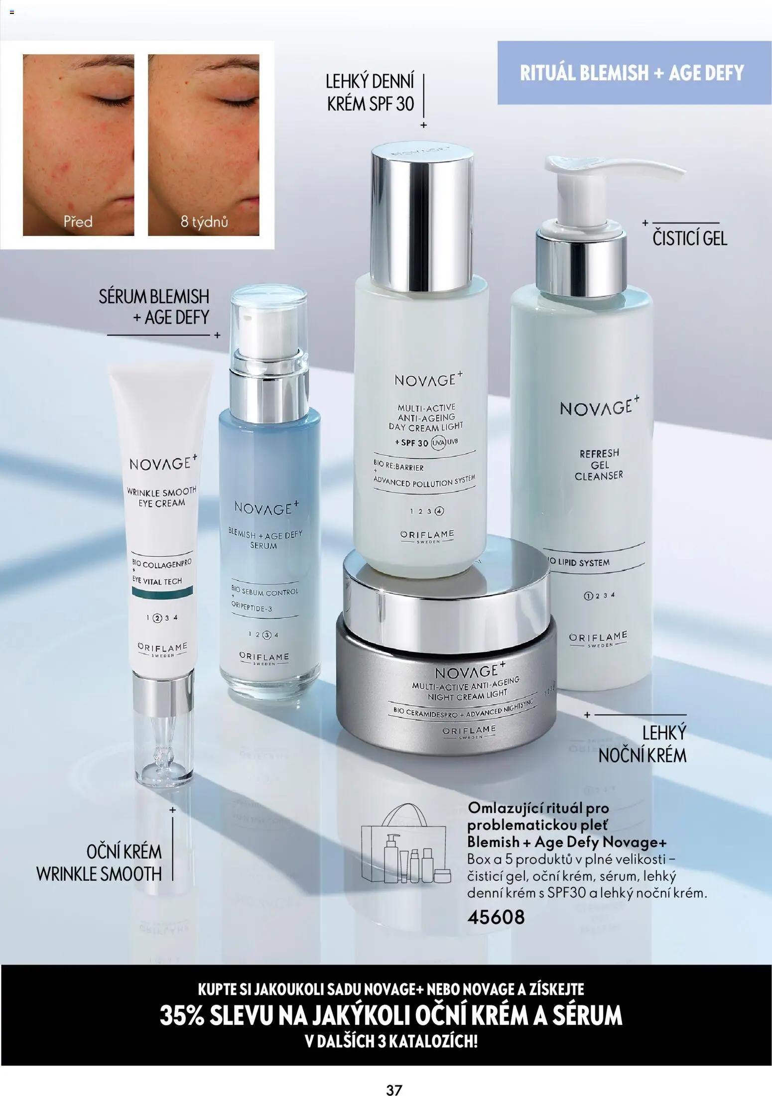 Oriflame katalog Novage+ od 21.07.2026 | Strana: 37 | Produkty: Box, Sérum, Krém