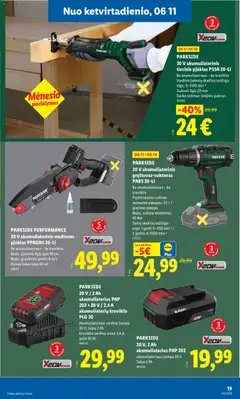 LIDL leidinys galioja nuo 08.06.2026 | Puslapis: 19 | Prekių: Akumuliatorius