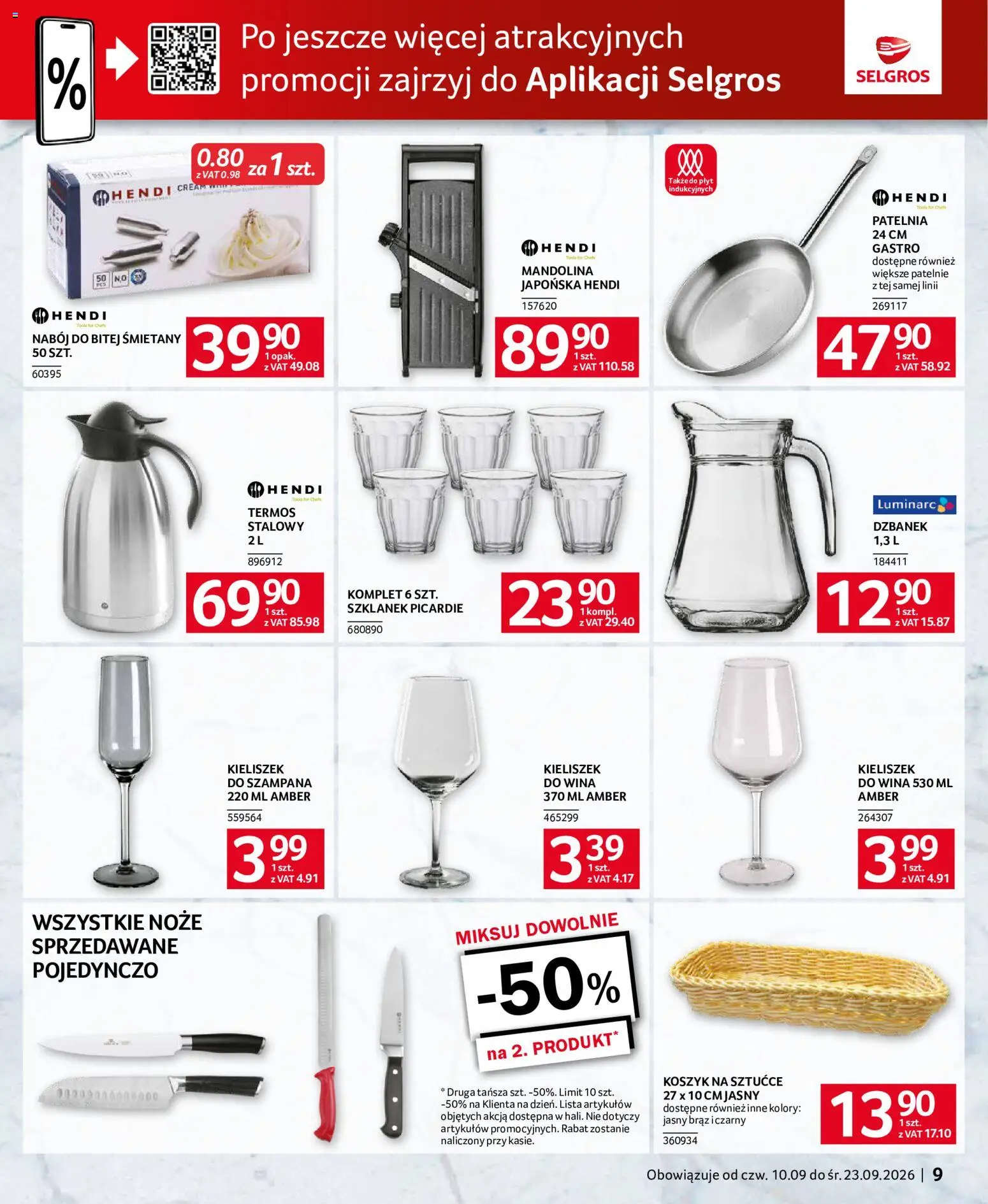Selgros cash&carry gazetka - Oferta dla gastronomii od 10.09.2026 | Strona: 9 | Produkty: Dzbanek, Patelnie, Sztućce, Termos