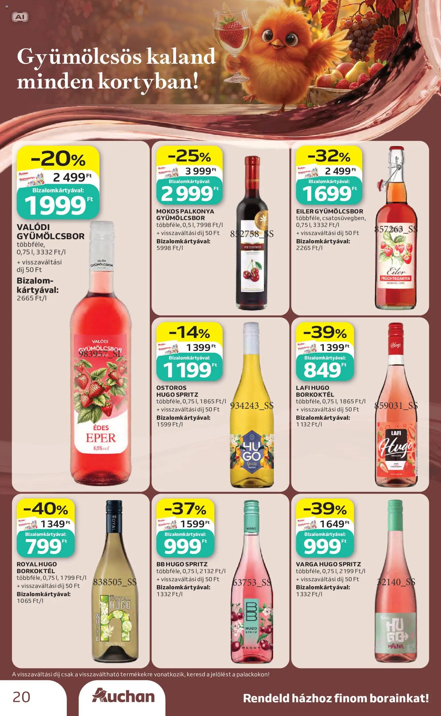 Auchan akciós ujság - amely érvényes a következő dátumtól: 2026.10.01. | Oldal: 20 | Termékek: Sprite, Eper